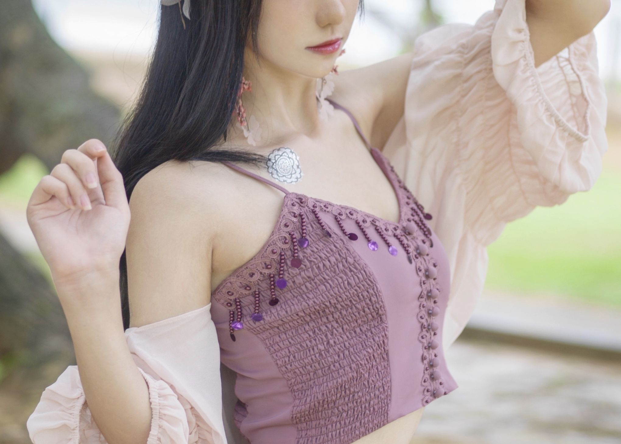 คอสเพลย์ภาพถ่าย] บล็อกเกอร์อนิเมะ นันเทา โมโมโกะ - สีม่วง ชีวิตประจำวัน