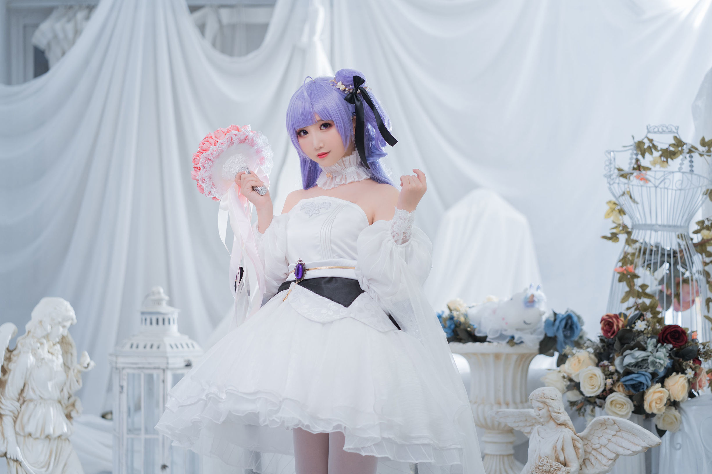 Cosplay写真] 可愛い人気のコスプレイヤー メンピンセンエル - ユニコーンのウェディングドレス