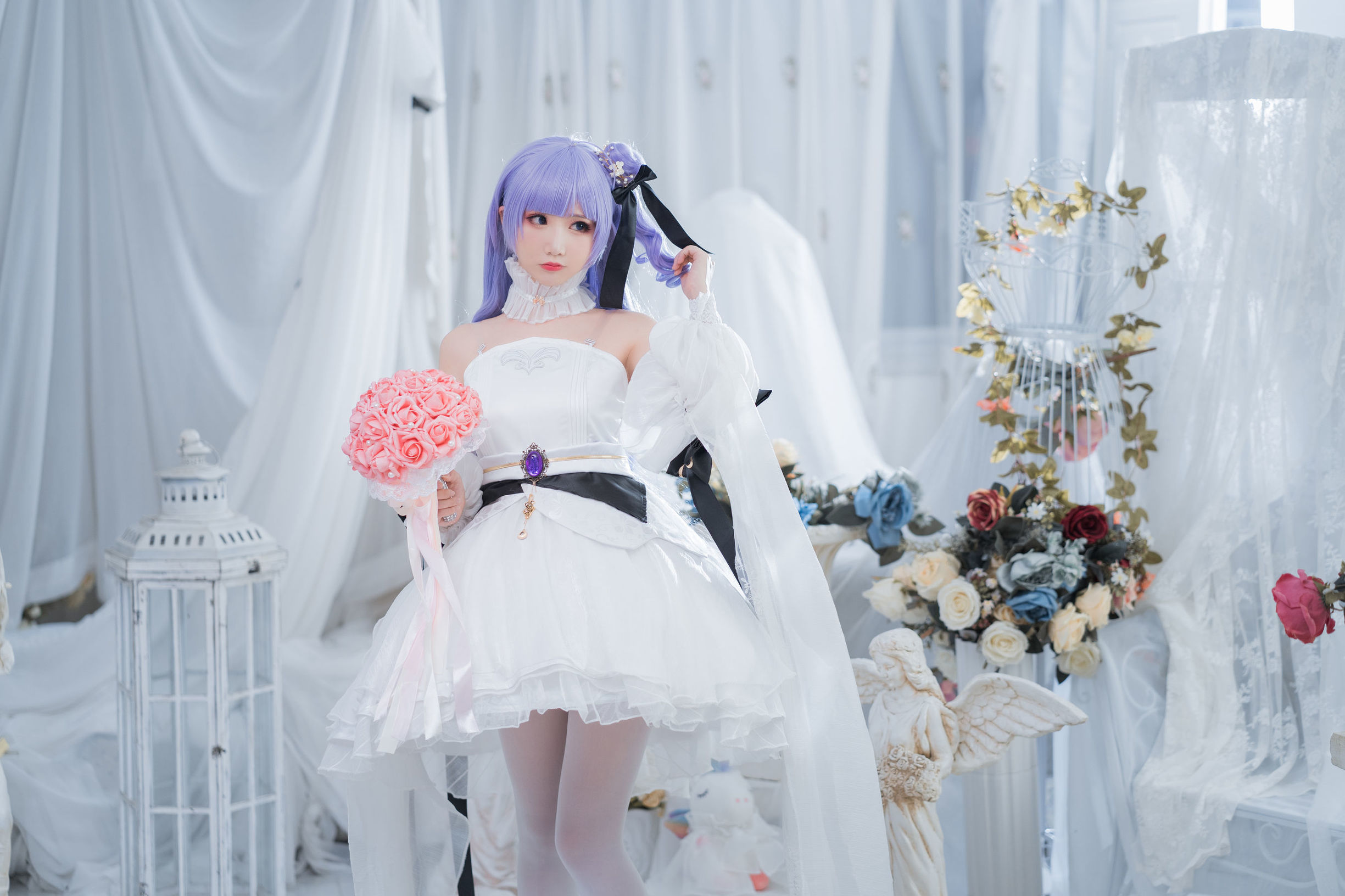 Cosplay写真] 可愛い人気のコスプレイヤー メンピンセンエル - ユニコーンのウェディングドレス