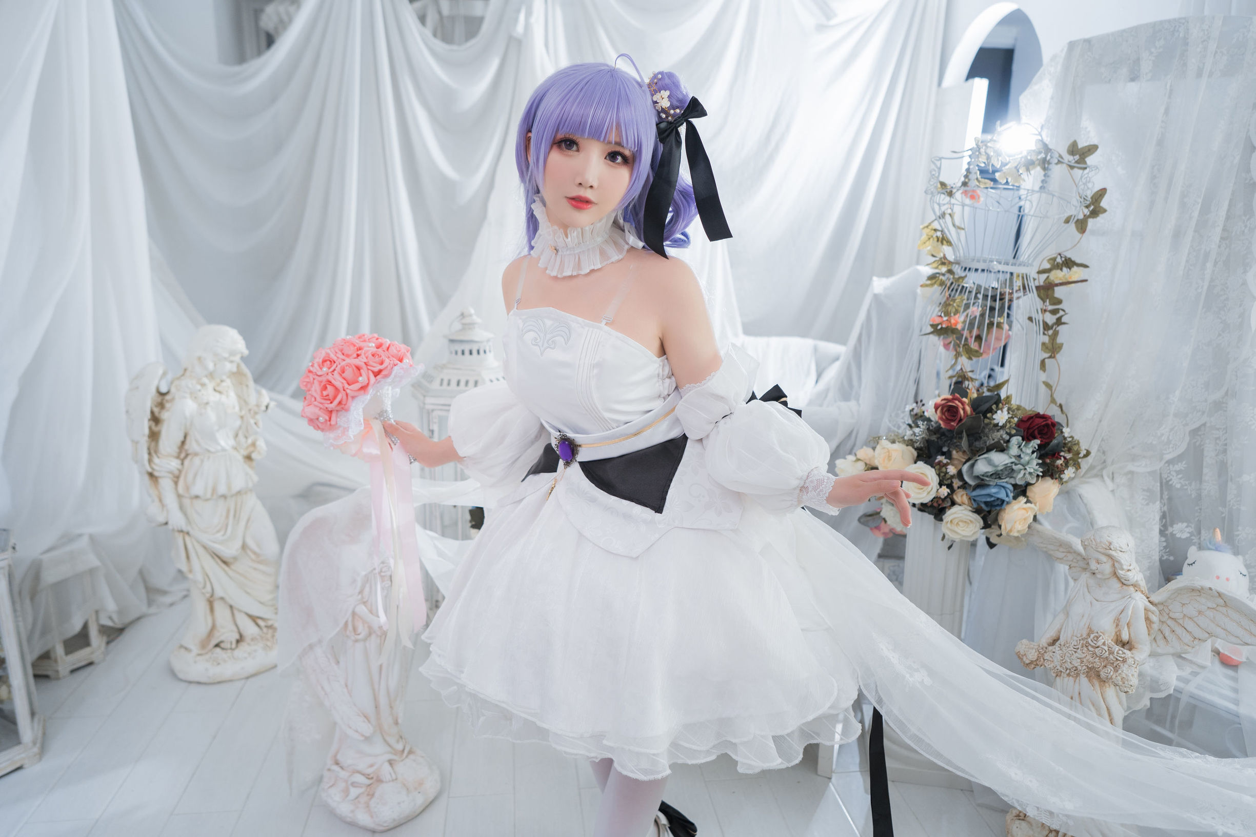 Cosplay写真] 可愛い人気のコスプレイヤー メンピンセンエル - ユニコーンのウェディングドレス
