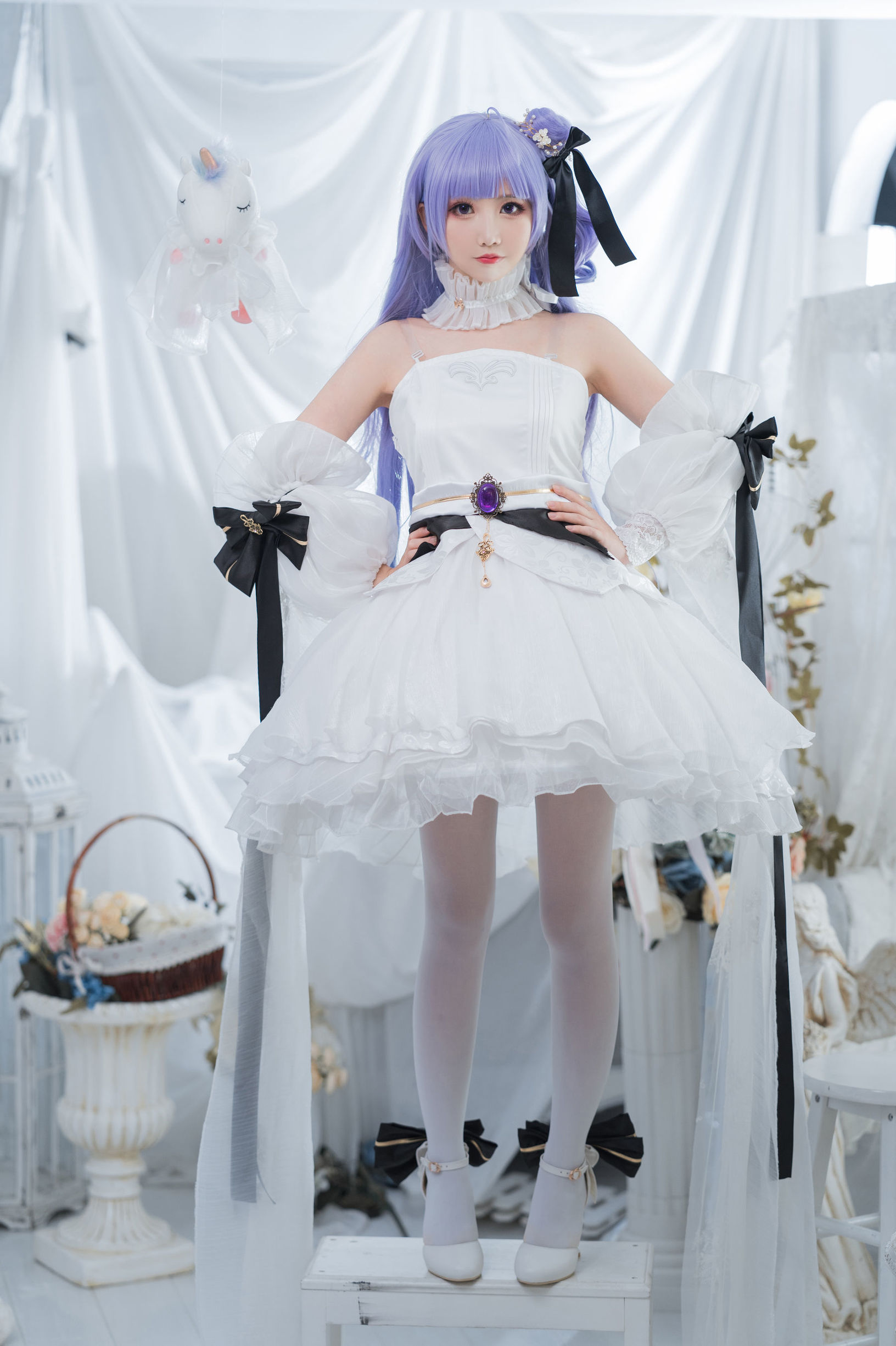 Cosplay写真] 可愛い人気のコスプレイヤー メンピンセンエル - ユニコーンのウェディングドレス