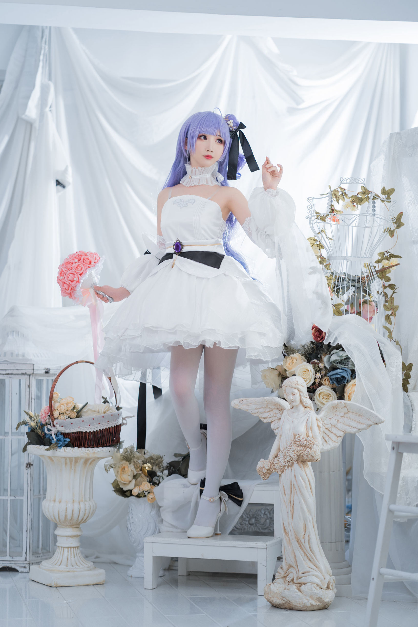 Cosplay写真] 可愛い人気のコスプレイヤー メンピンセンエル - ユニコーンのウェディングドレス