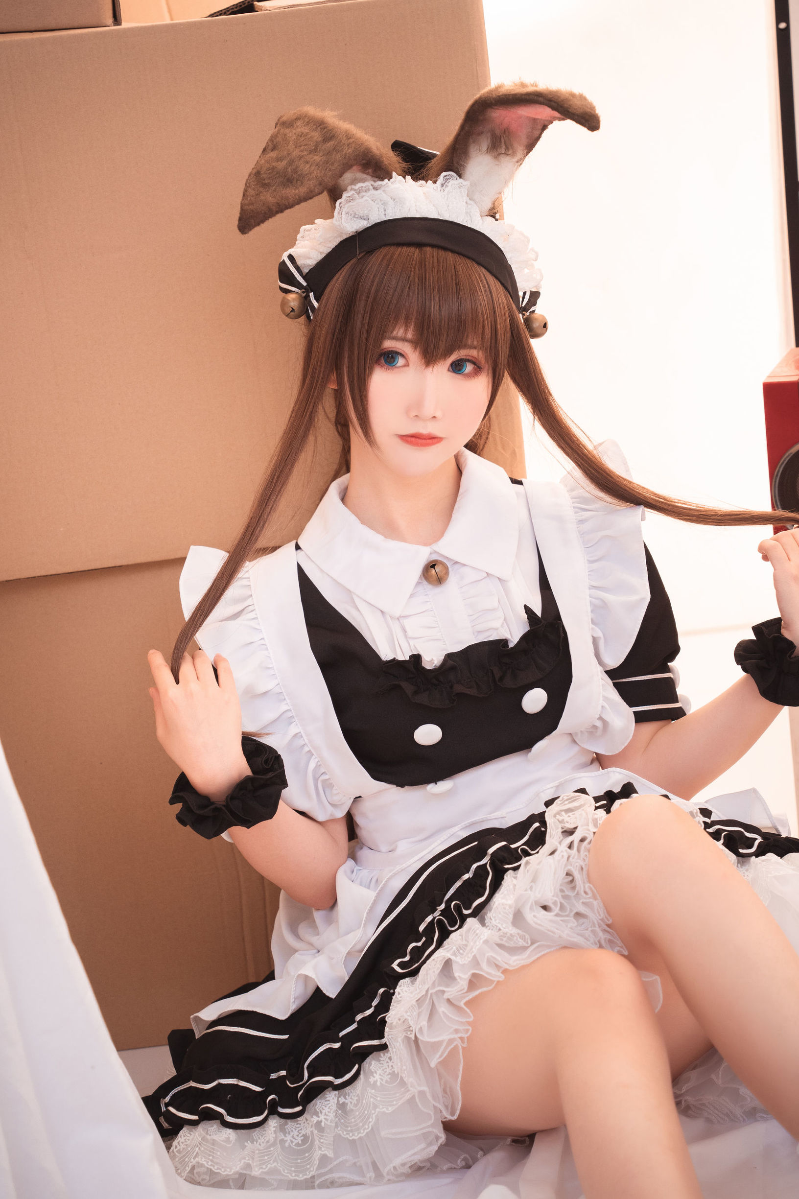 Cosplay Photos] Cute Popular Coser Mian Bing Xian Er - Ami Lu Maid