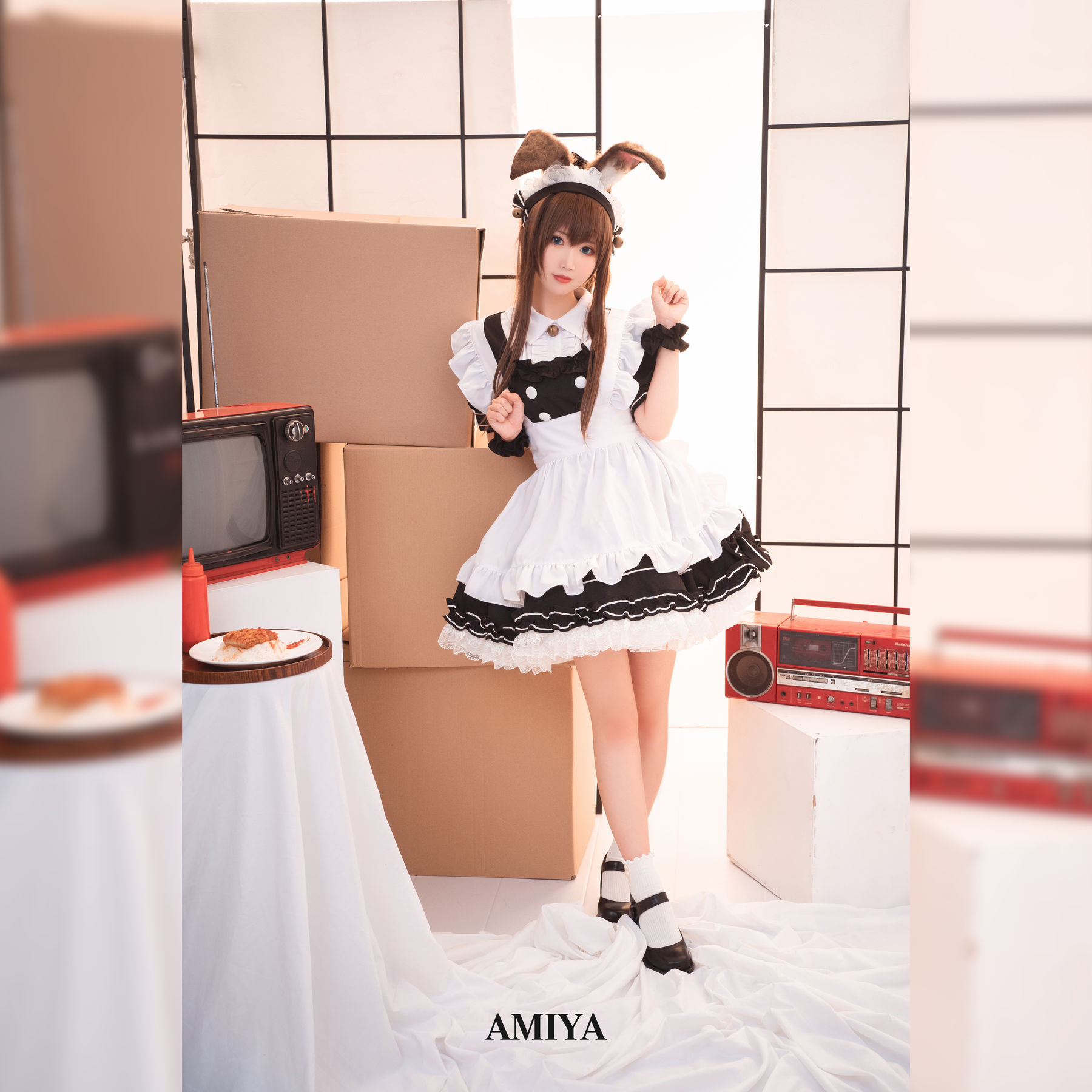 Cosplay Photos] Cute Popular Coser Mian Bing Xian Er - Ami Lu Maid