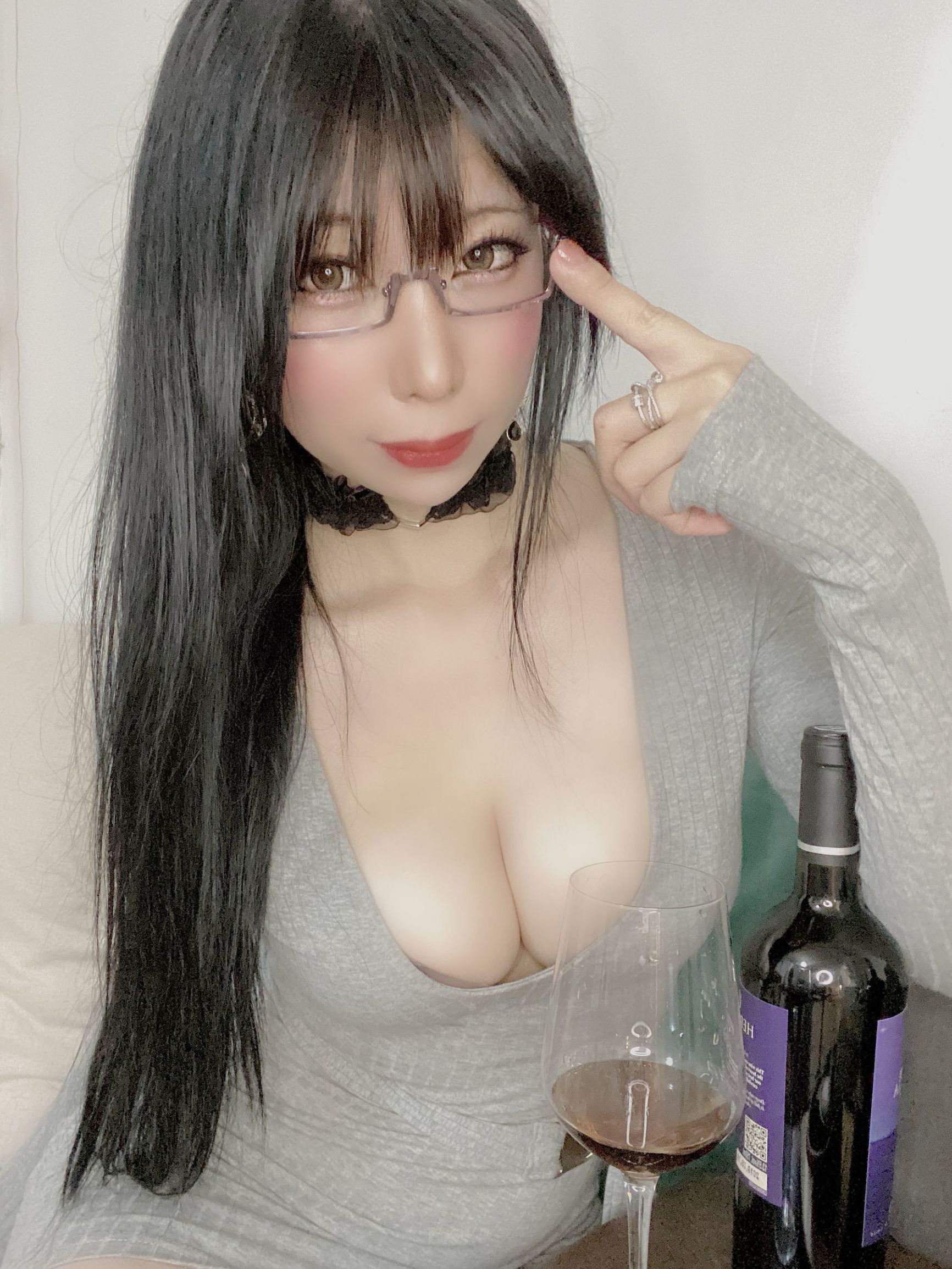 [Cosplay写真] 二次元巨乳美女鹿野希 - 酒酔い先輩