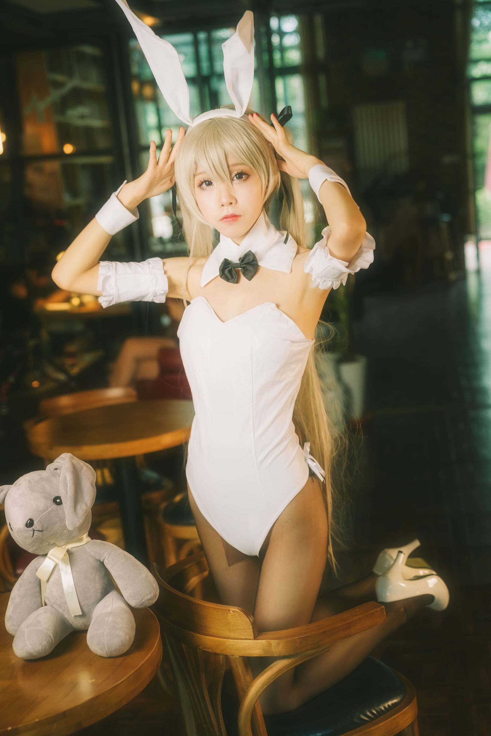 Cosplay Photo] Anime Blogger Shui Miao Aqua - Qiong Mei Bunny Girl