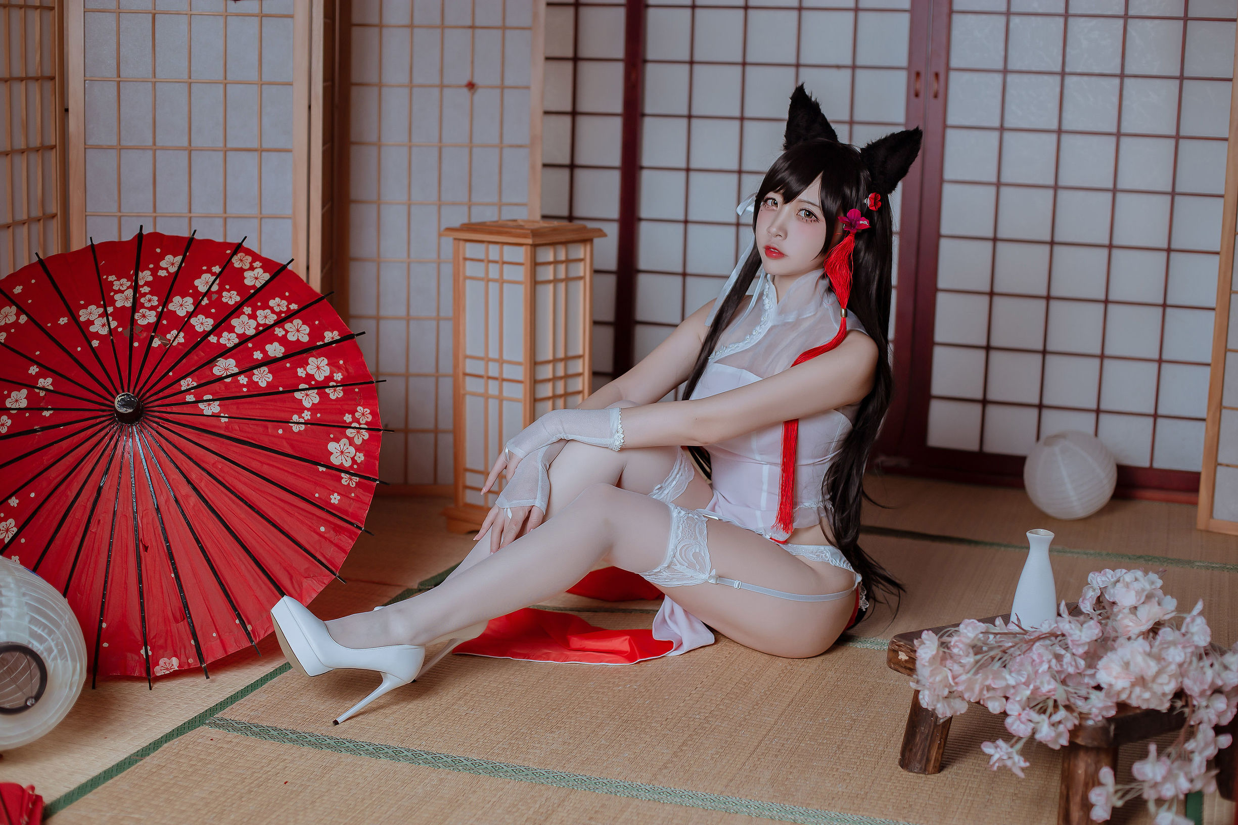 Cosplay Photo] Popular Coser Er Zuo Nisa - Dog of the Kin's Azure Love Atago in Qipao