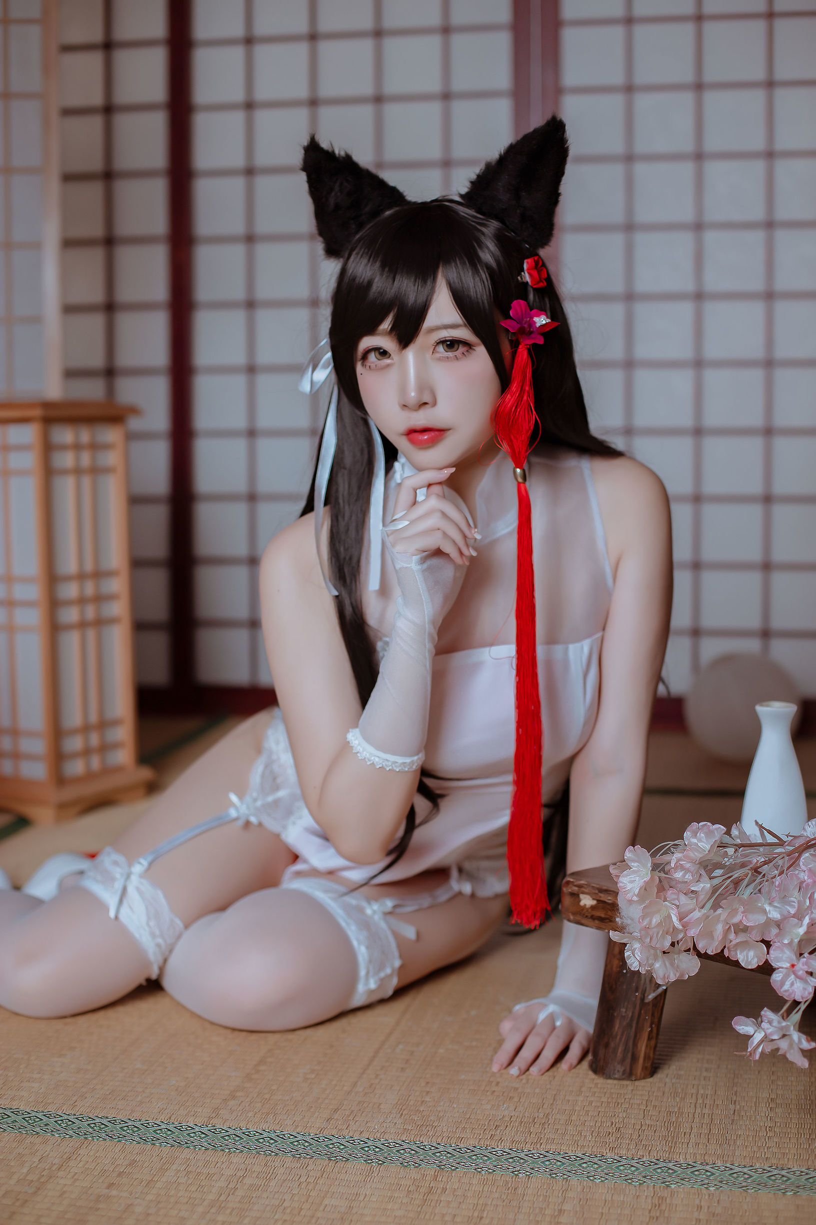 Cosplay Photo] Popular Coser Er Zuo Nisa - Dog of the Kin's Azure Love Atago in Qipao