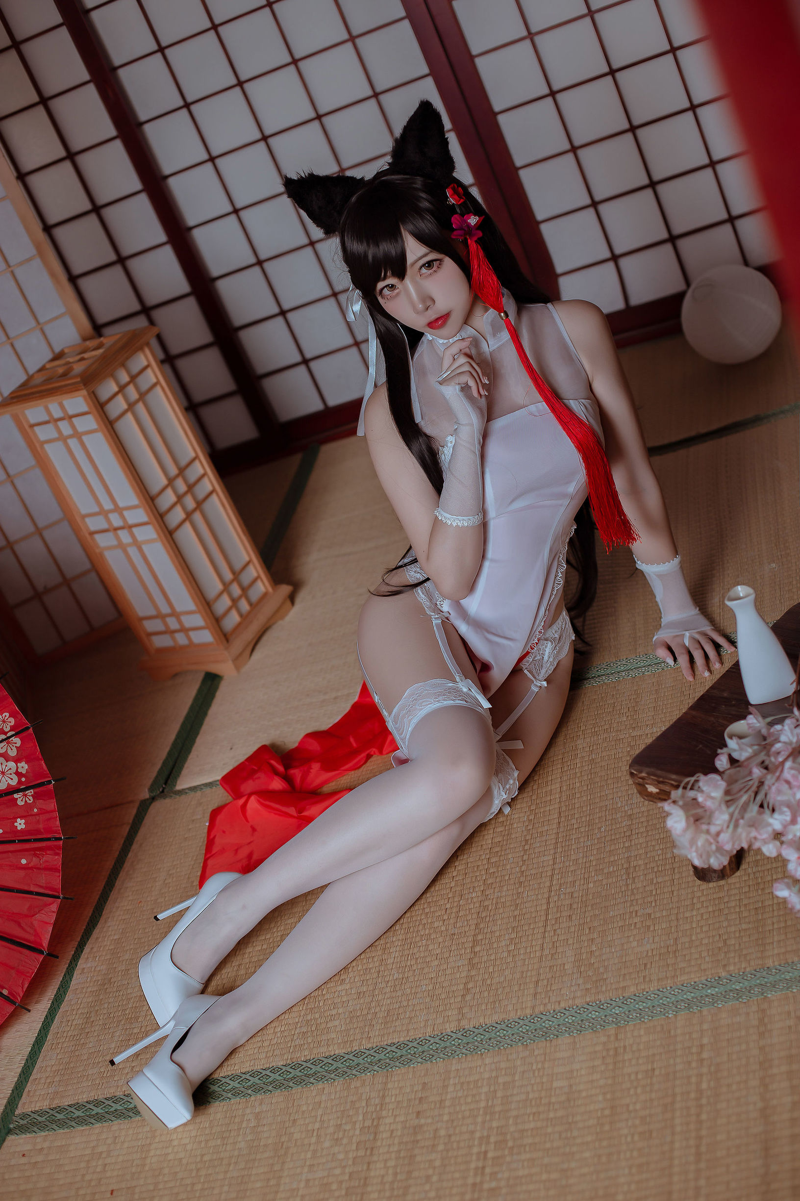 Cosplay Photo] Popular Coser Er Zuo Nisa - Dog of the Kin's Azure Love Atago in Qipao