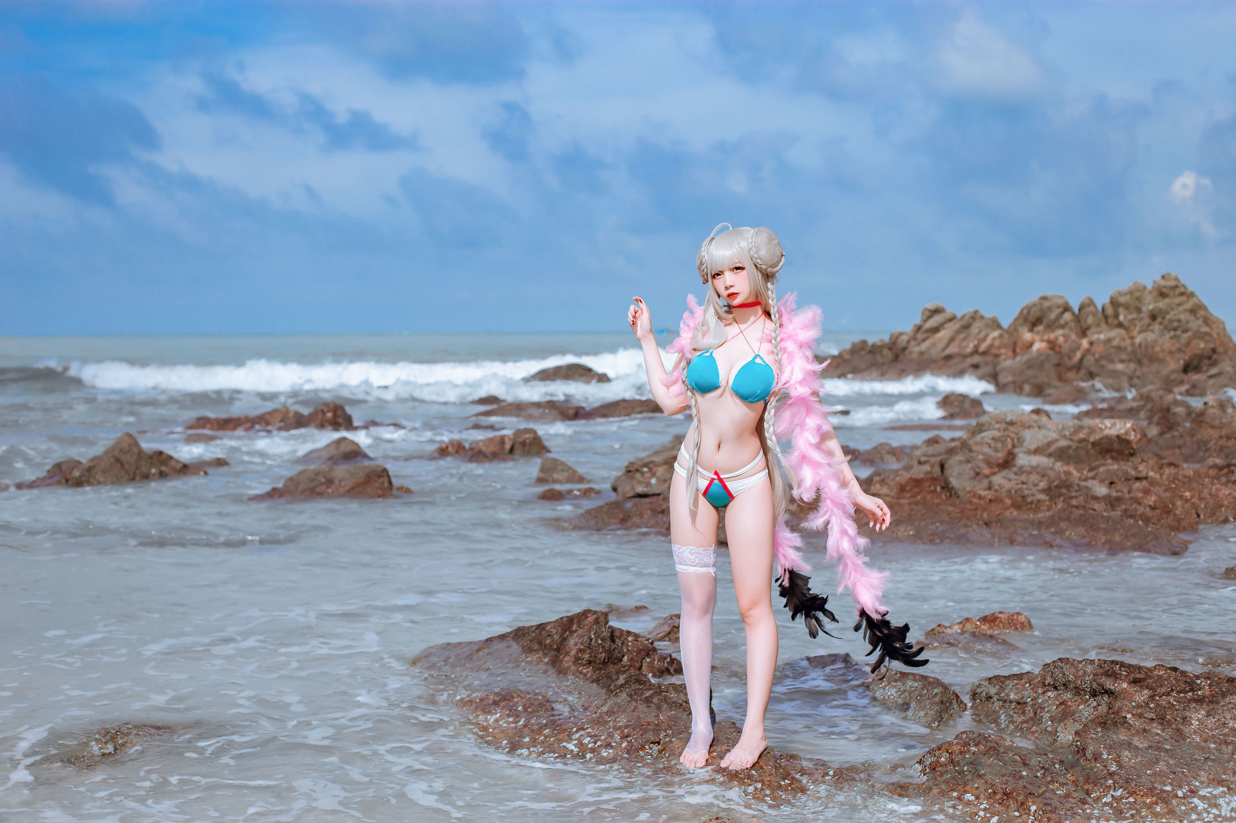 คอสเพลย์ ภาพถ่าย] Coser ยอดนิยม เอ๋อจั่วนิซา - อาซูร์เลน ชุดว่ายน้ำ