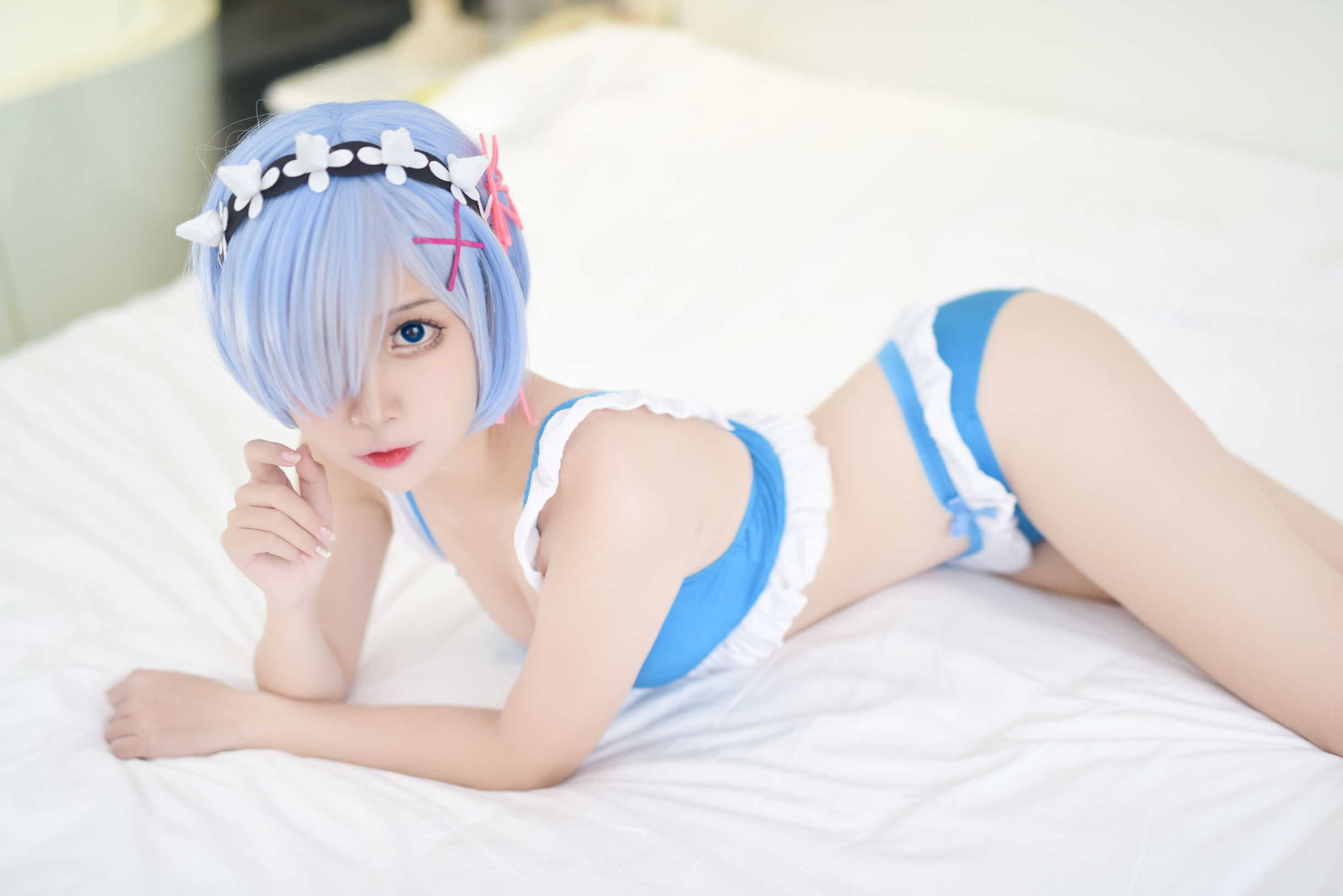 Ảnh Cosplay] Coser nổi tiếng Er Zuo Nisa - Rem áo tắm