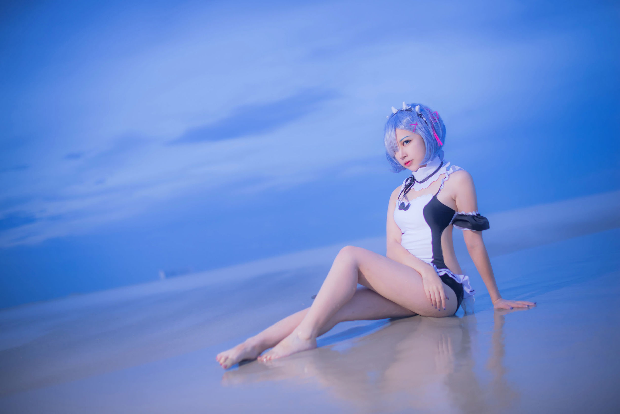 Ảnh Cosplay] Coser nổi tiếng Er Zuo Nisa - Rem áo tắm