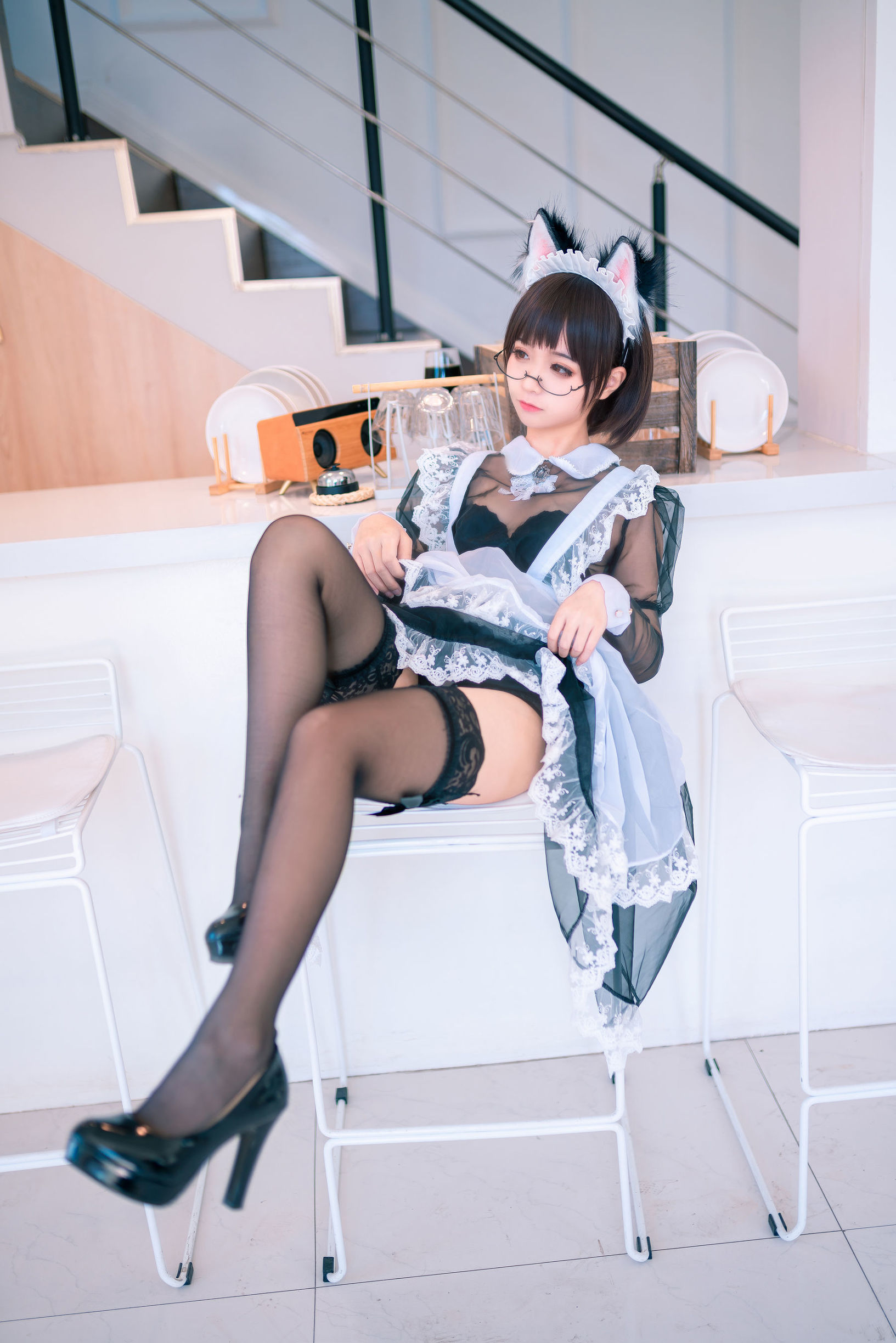 [Cosplay写真] 动漫博主蠢沫沫 - 透明女仆