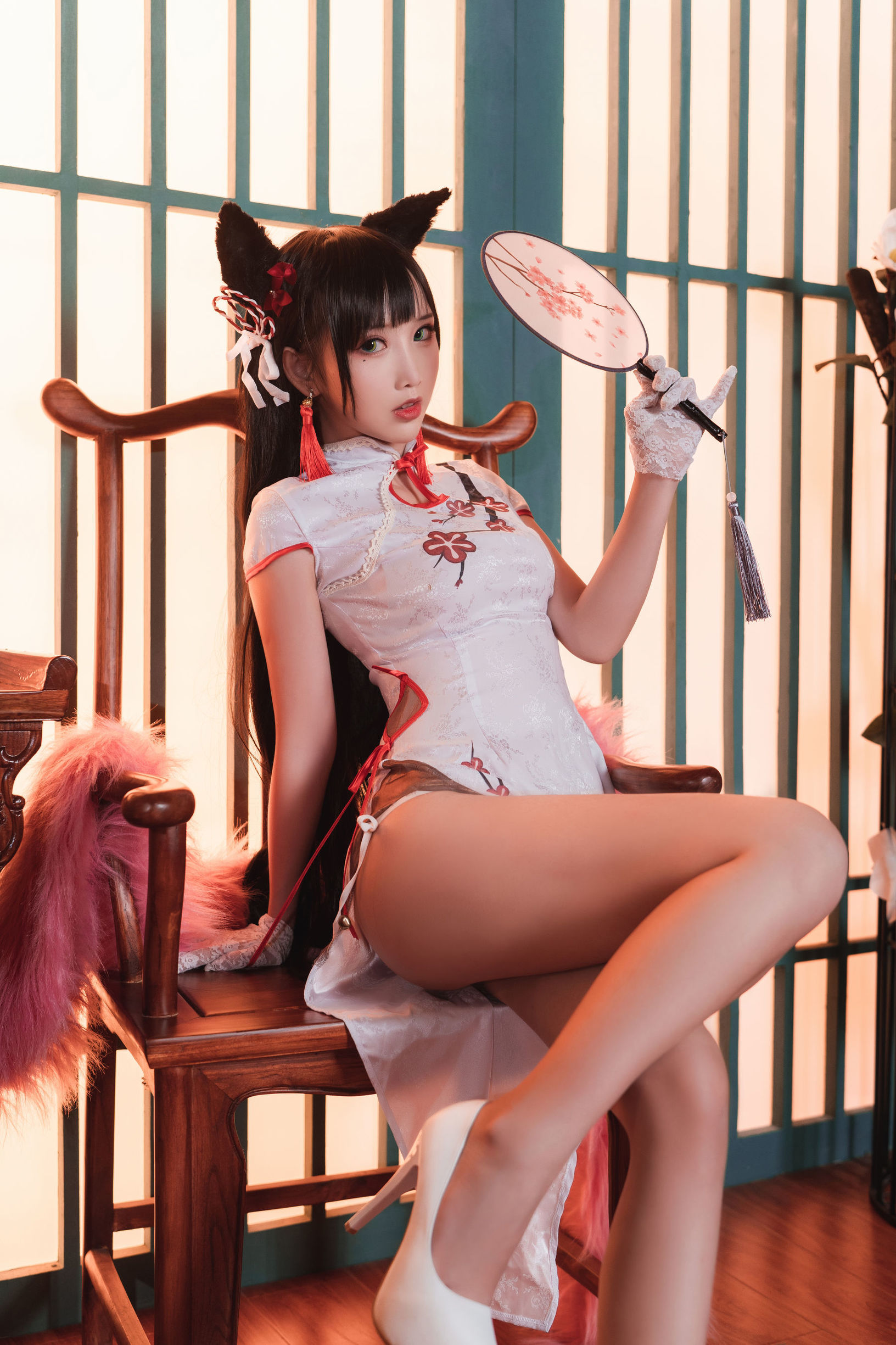 Internet Celebrity Coser] Cute Popular Cosplayer Mian Bing Xian Er - Qipao Ai Dang