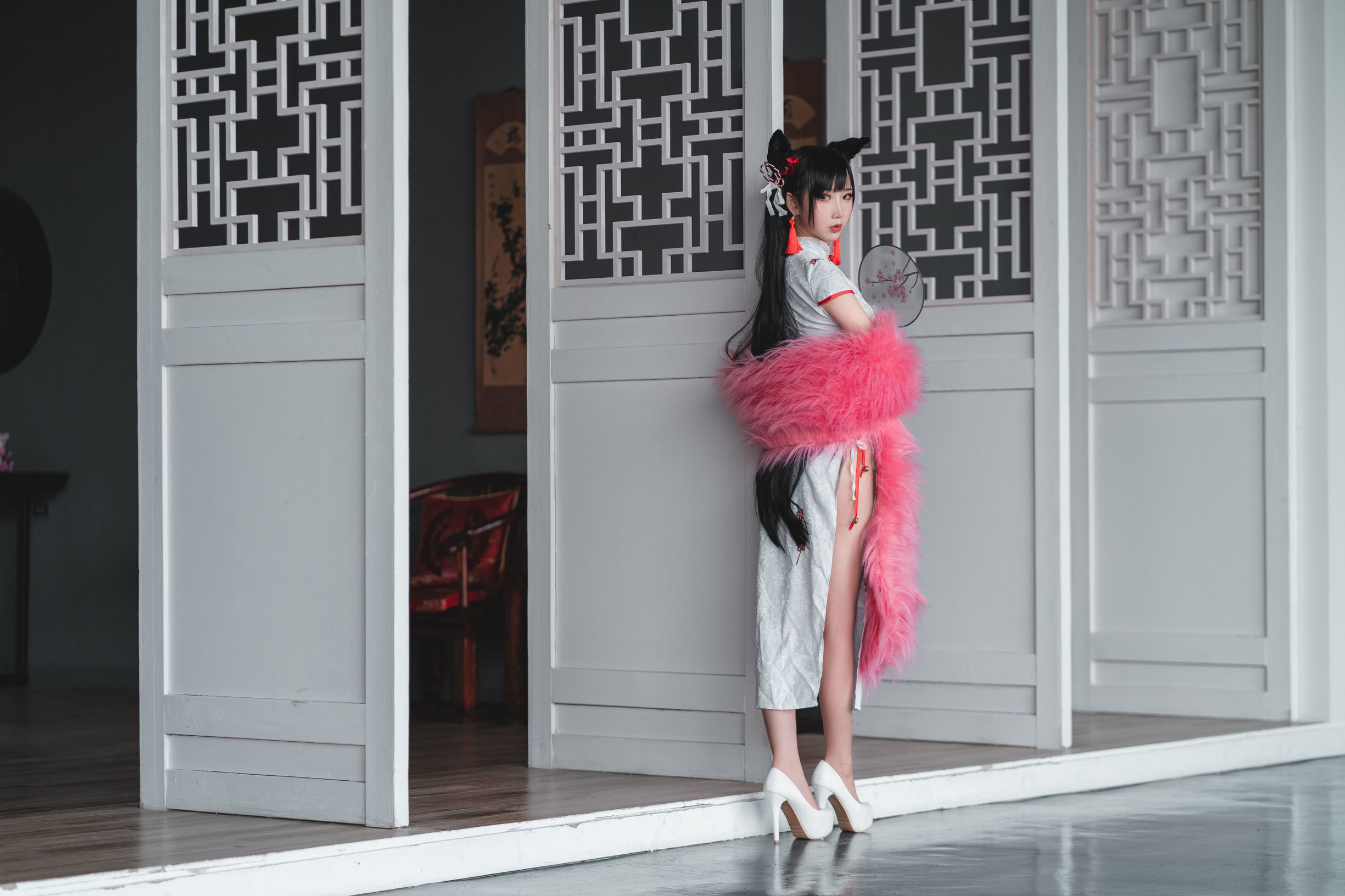 Internet Celebrity Coser] Cute Popular Cosplayer Mian Bing Xian Er - Qipao Ai Dang