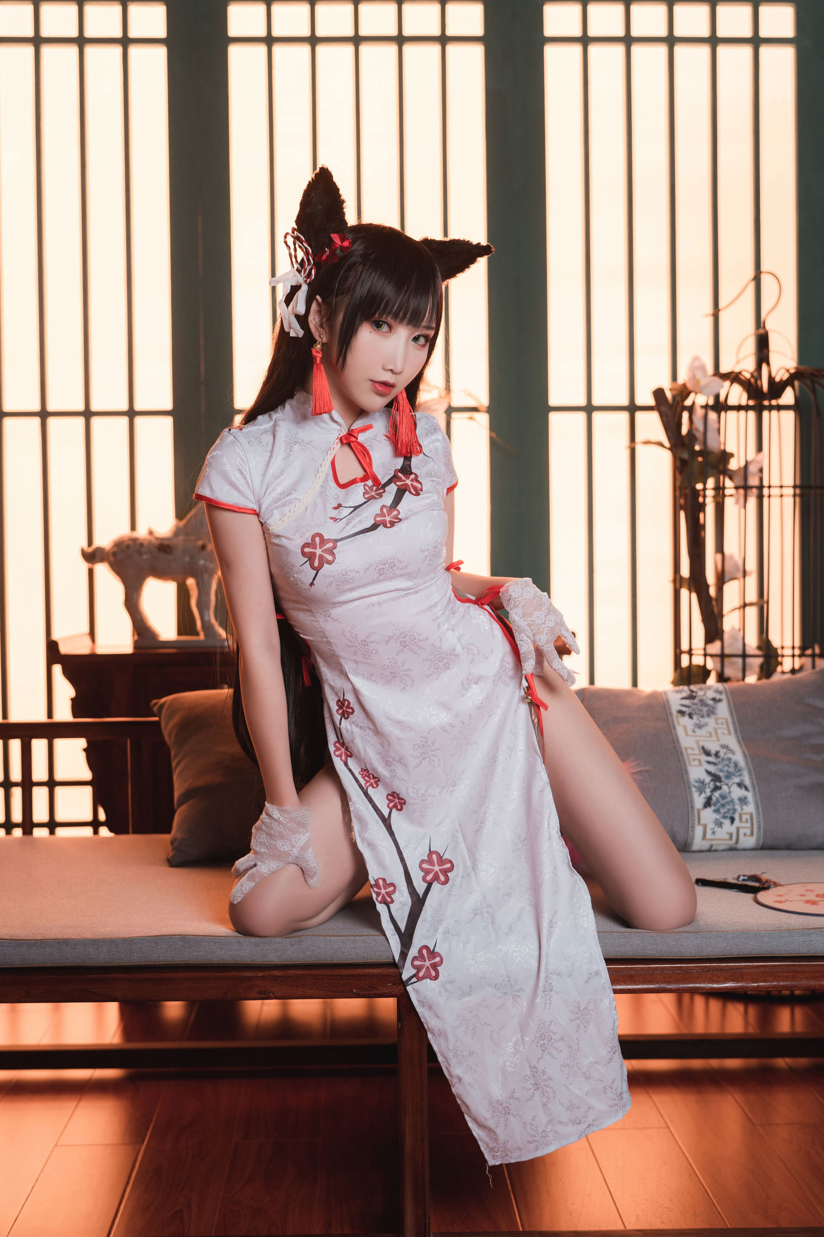 Internet Celebrity Coser] Cute Popular Cosplayer Mian Bing Xian Er - Qipao Ai Dang