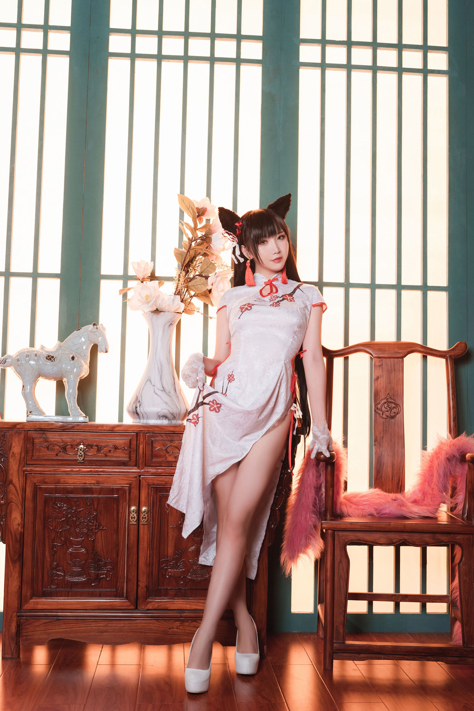 Internet Celebrity Coser] Cute Popular Cosplayer Mian Bing Xian Er - Qipao Ai Dang