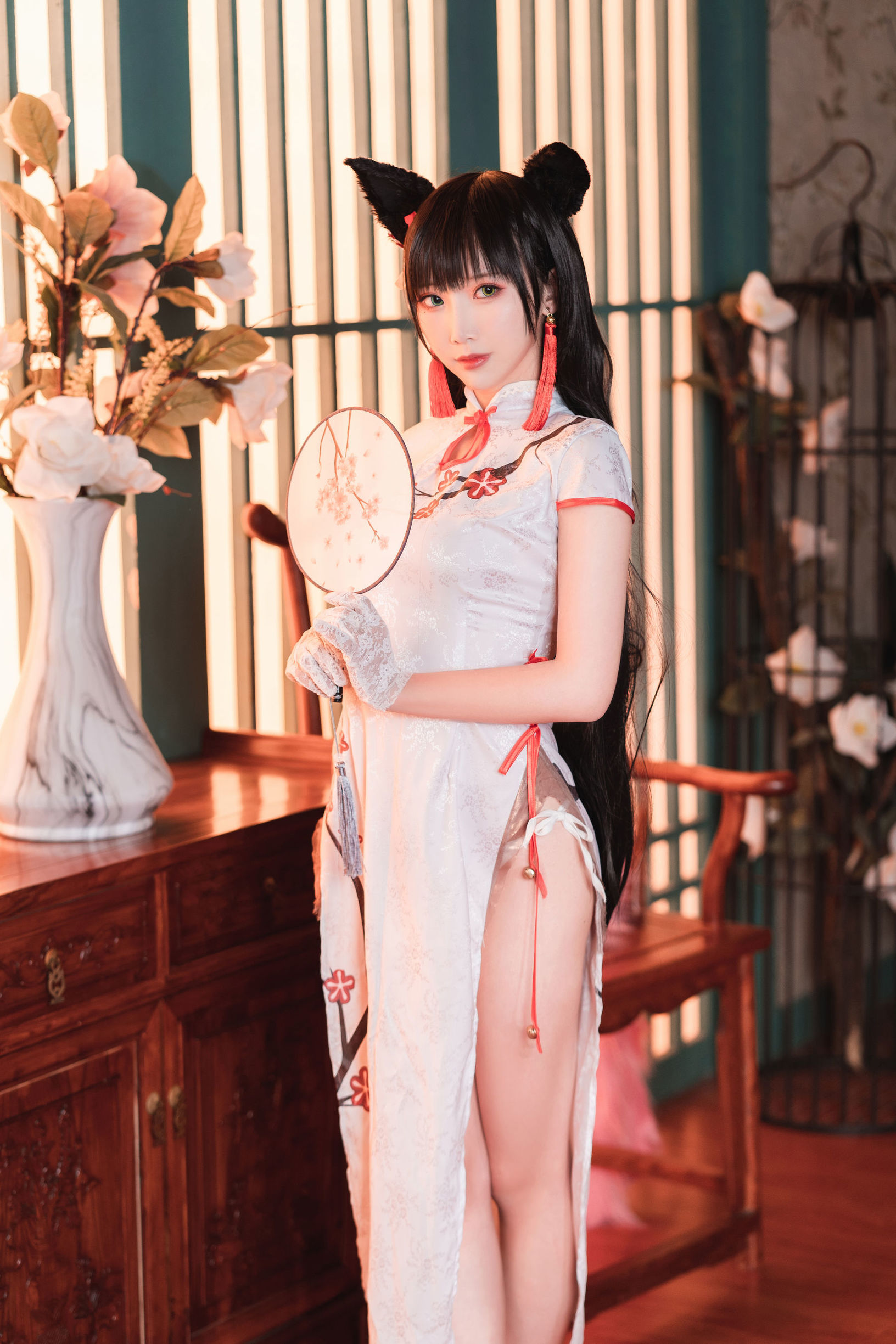 Internet Celebrity Coser] Cute Popular Cosplayer Mian Bing Xian Er - Qipao Ai Dang