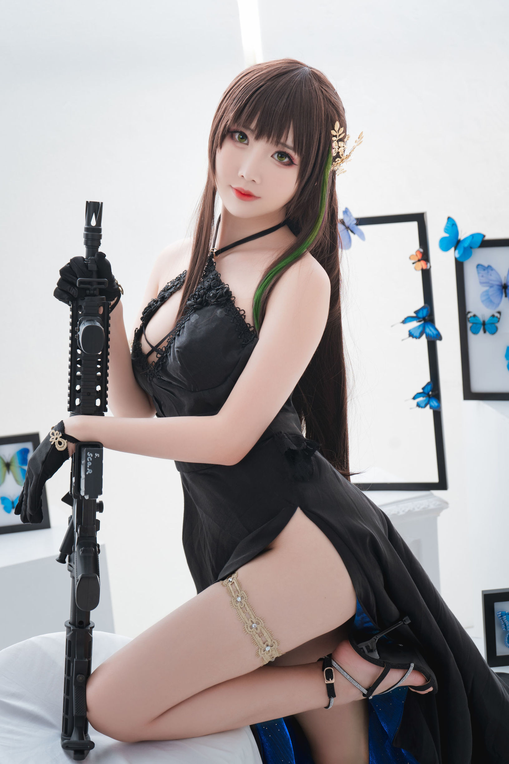 เน็ตไอดอล Coser] น่ารักยอดนิยม Coser เมี่ยนปิงเซียนเอ๋อ - M4A1