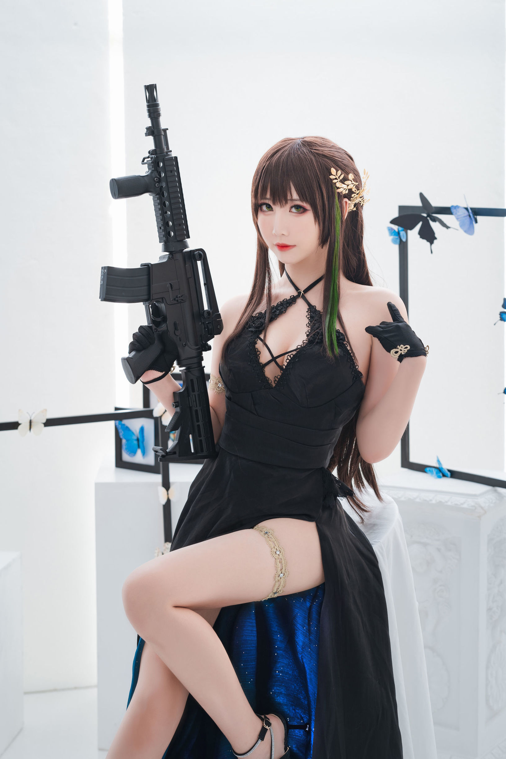 เน็ตไอดอล Coser] น่ารักยอดนิยม Coser เมี่ยนปิงเซียนเอ๋อ - M4A1