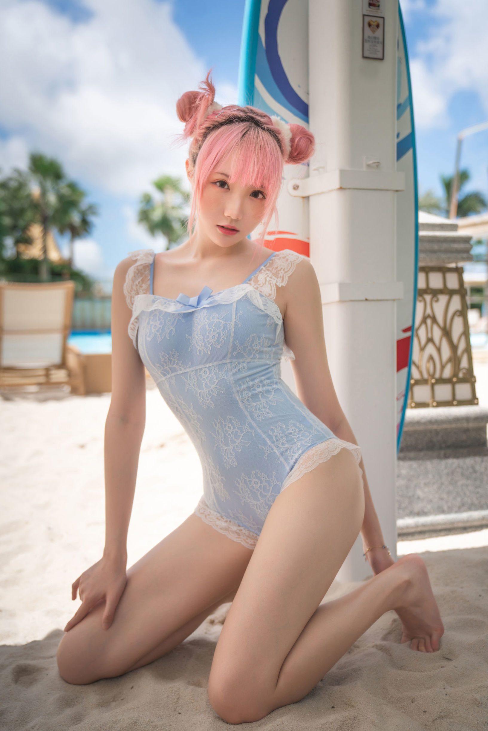 Net Red Coser] Coser Gua Xi Jiang Phúc Lợi - Áo tắm nghỉ dưỡng