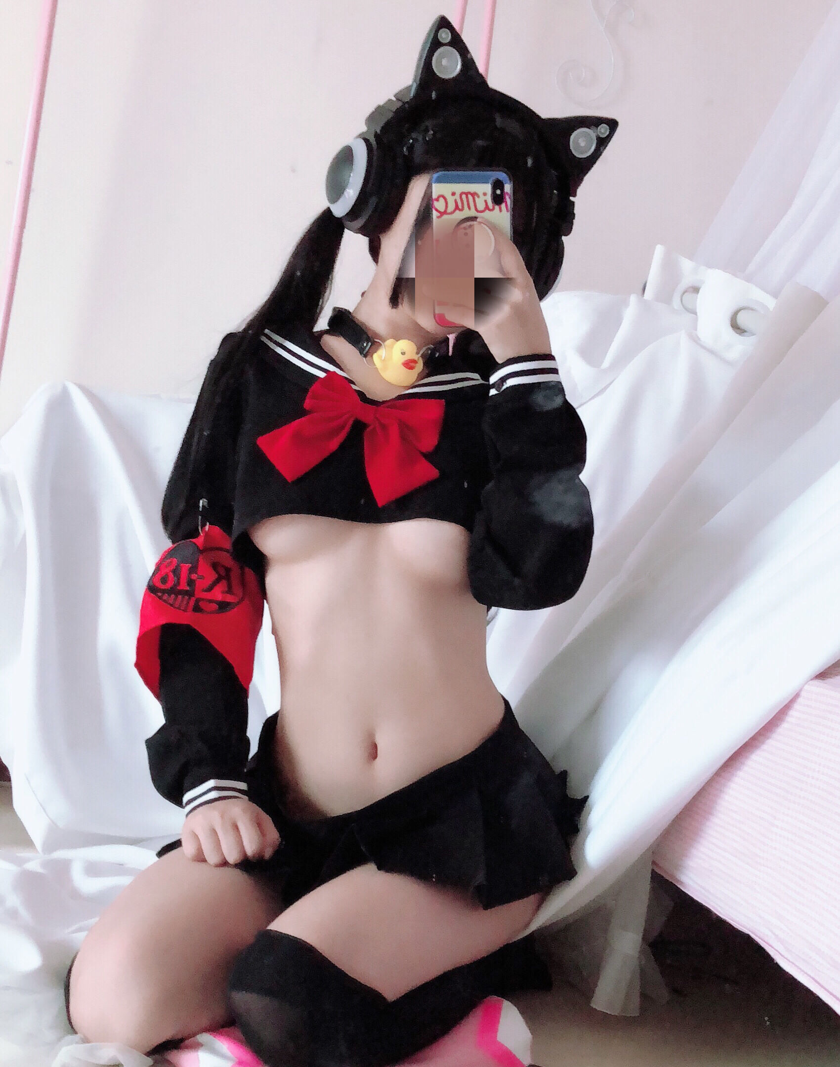 왕홍 COSER] 사쿠라이 닝닝 - 반노출 제복