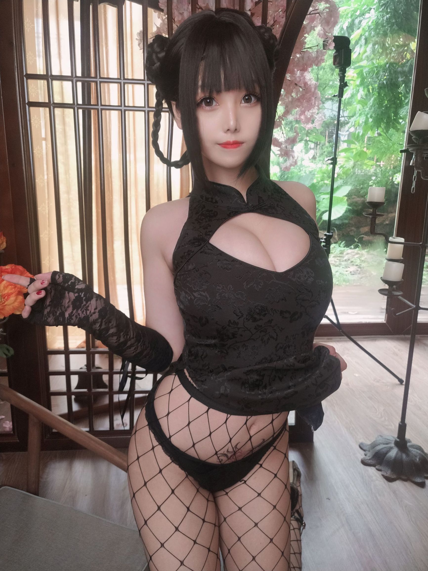 เน็ตหง โคเซอร์] เม้งซี น้องสาว มิซจือเม่าเชว - ชุดหนัง นักเต้นสาว