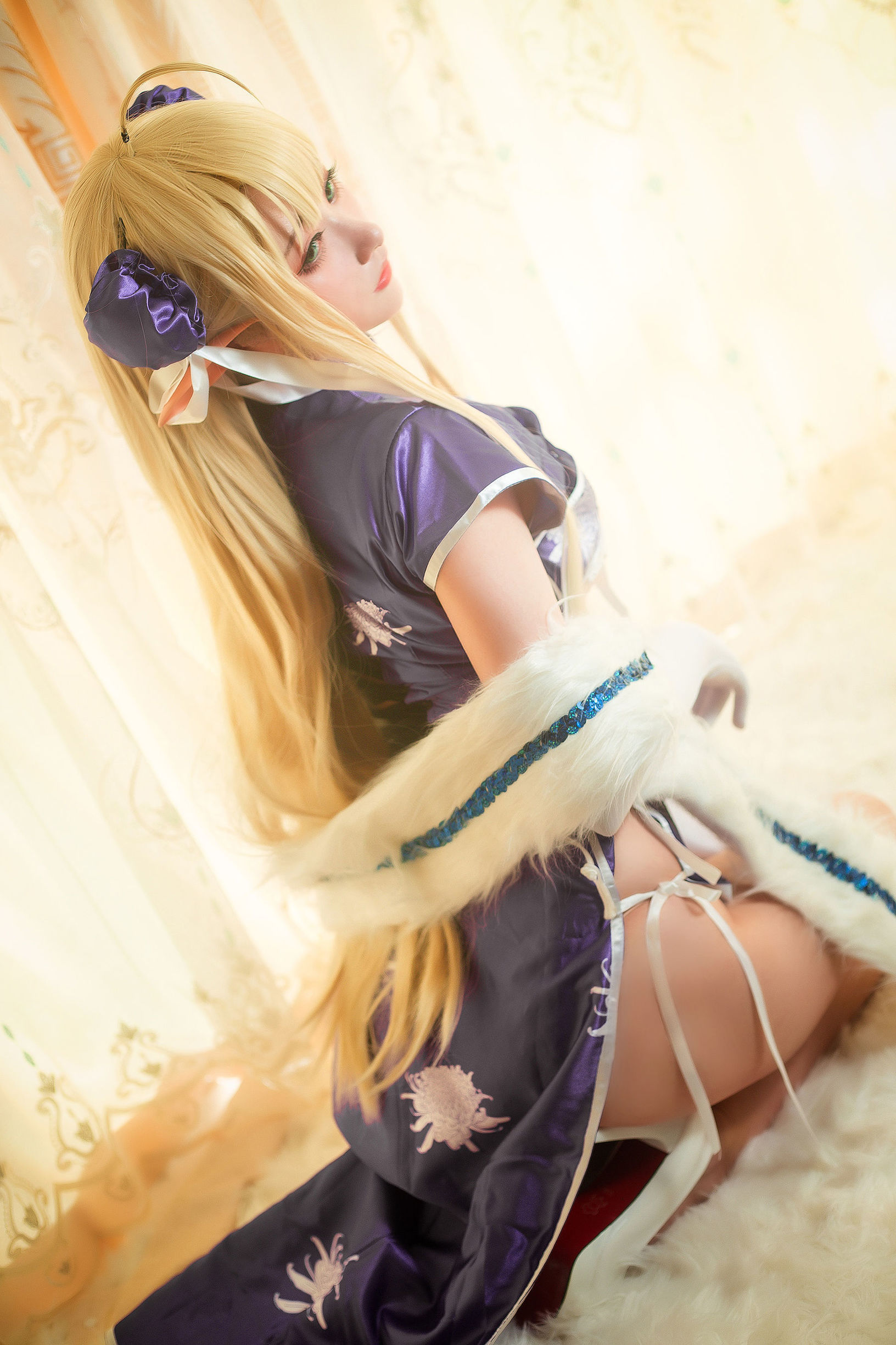 ネット有名人コスプレイヤー] 高顔値コスプレイヤーネンネン_D - 半人馬旗袍