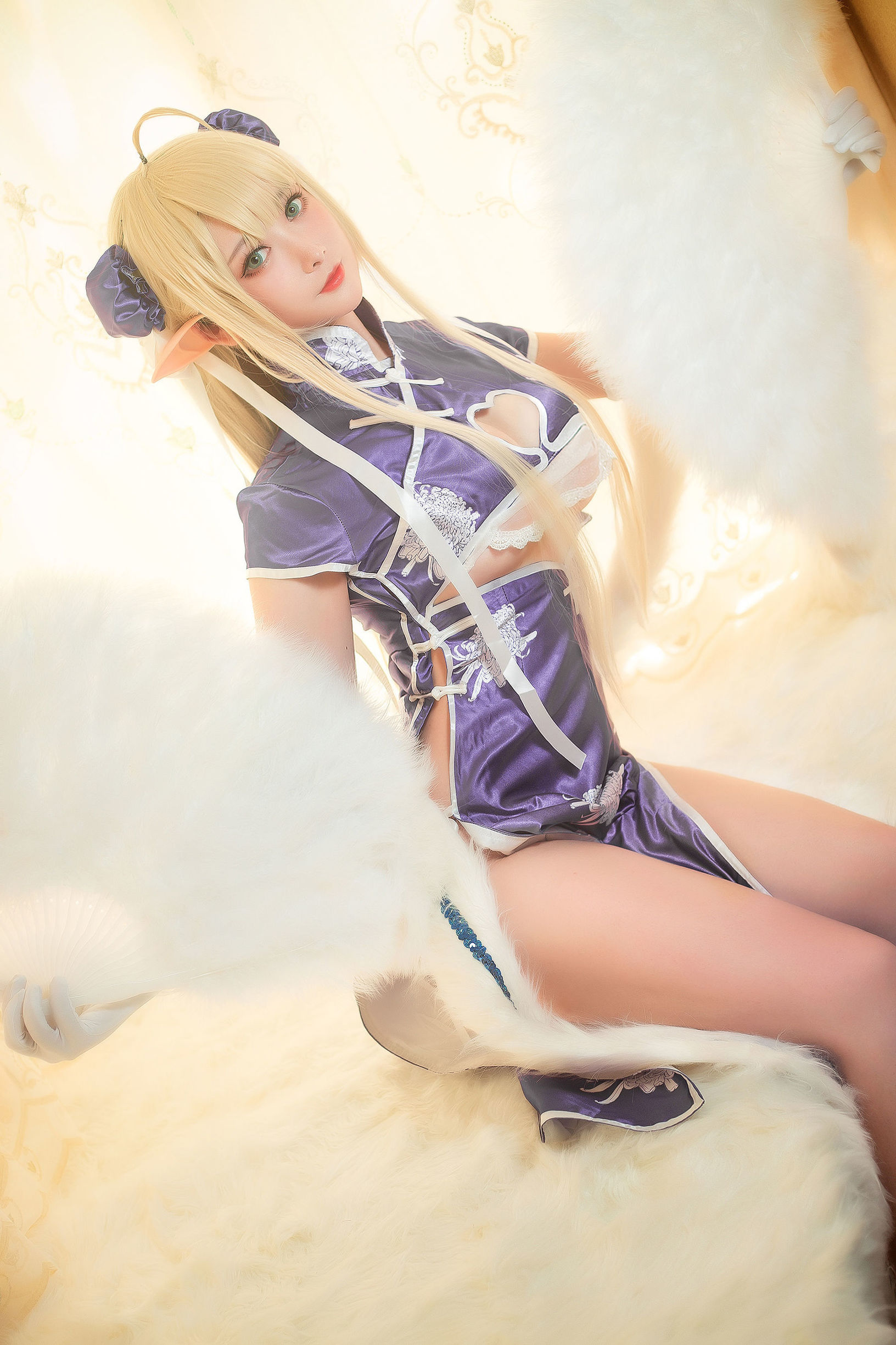 ネット有名人コスプレイヤー] 高顔値コスプレイヤーネンネン_D - 半人馬旗袍