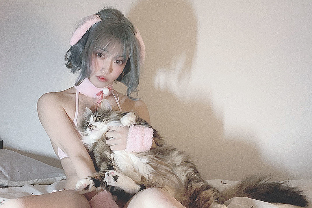 คอสเพลย์] นักบล็อกอนิเมะ เจ้เจ้เซเลีย - ชุดชั้นในกระต่าย