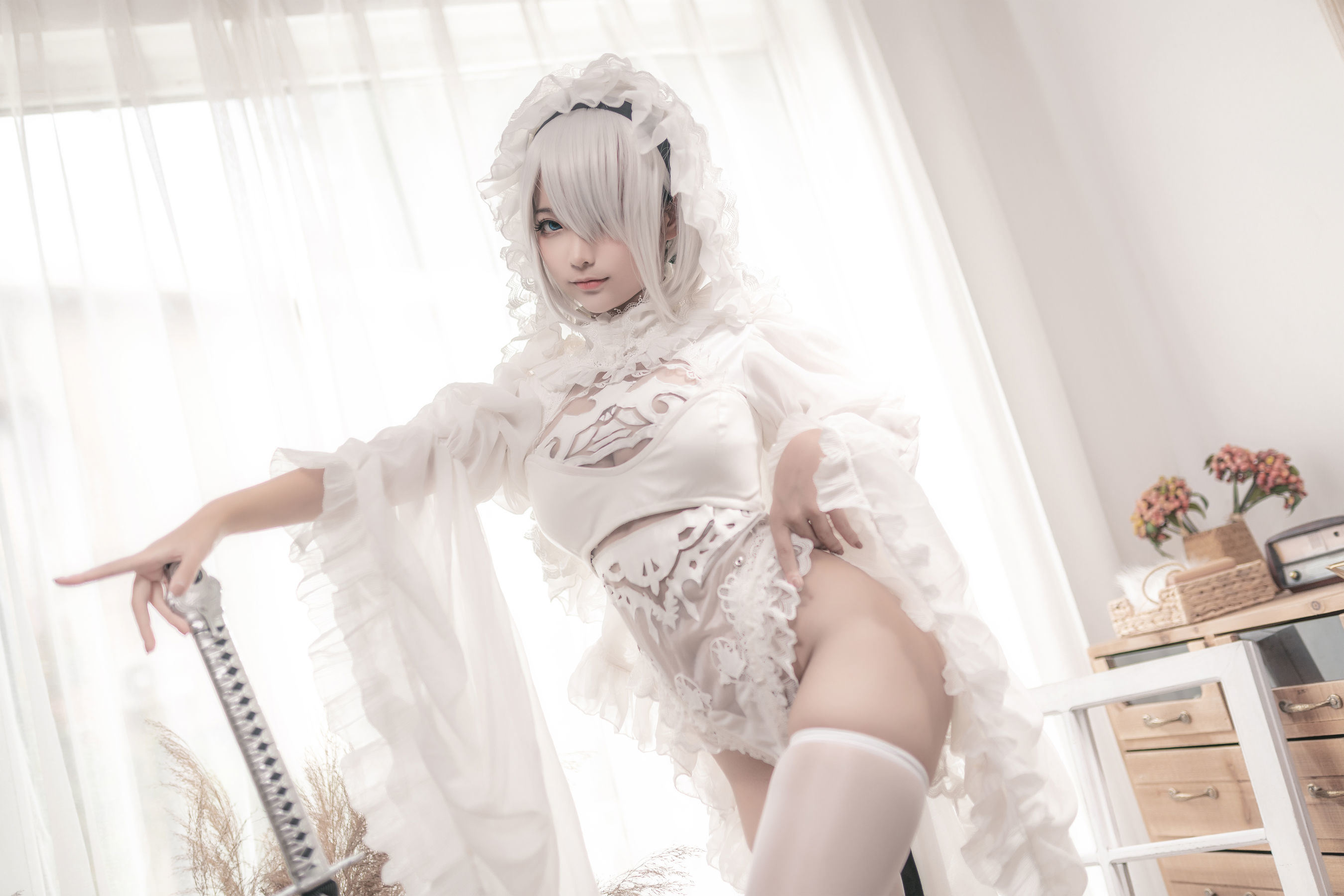 [Cosplay] 动漫博主蠢沫沫 - 尼尔纪元 白花嫁