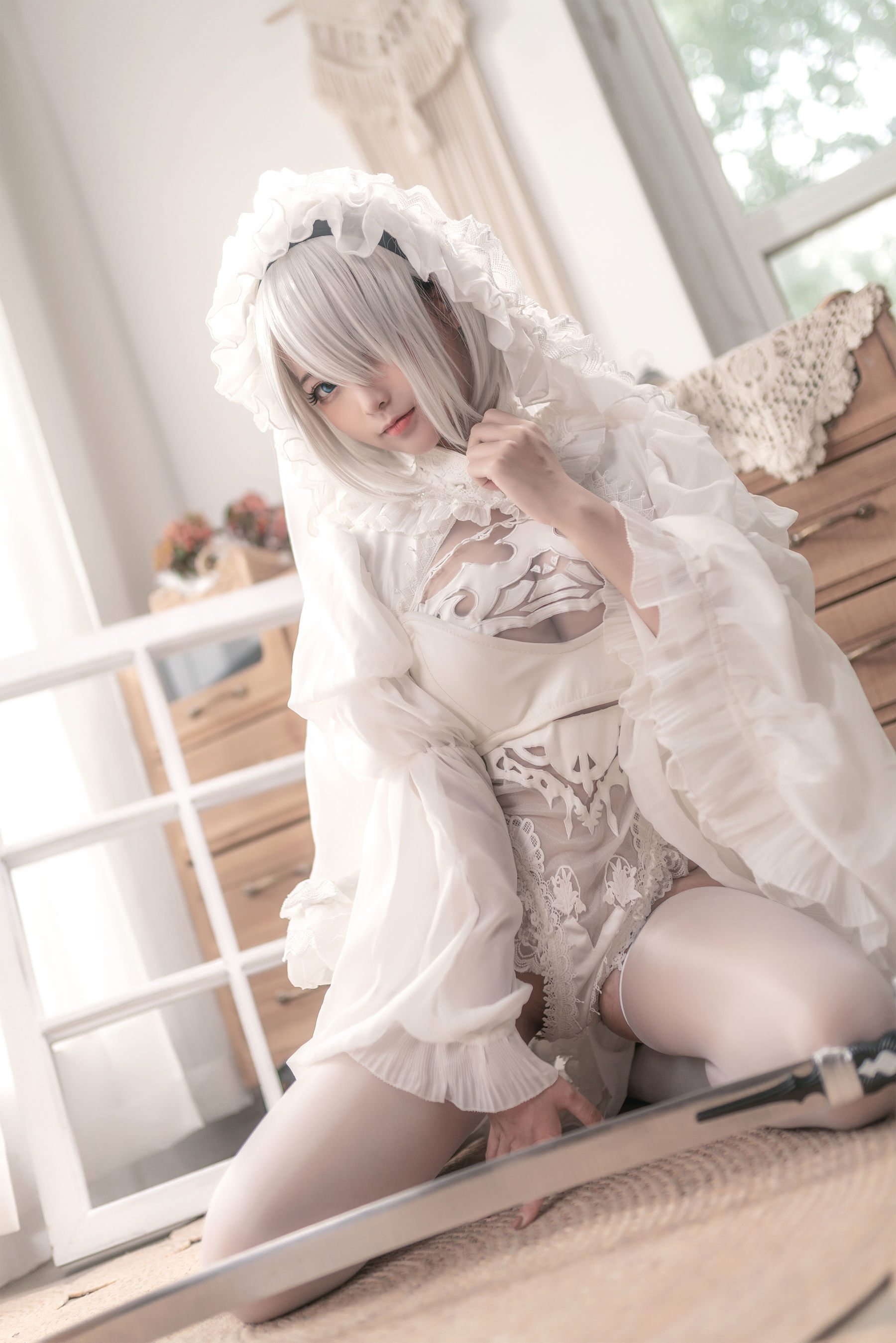 [Cosplay] 动漫博主蠢沫沫 - 尼尔纪元 白花嫁