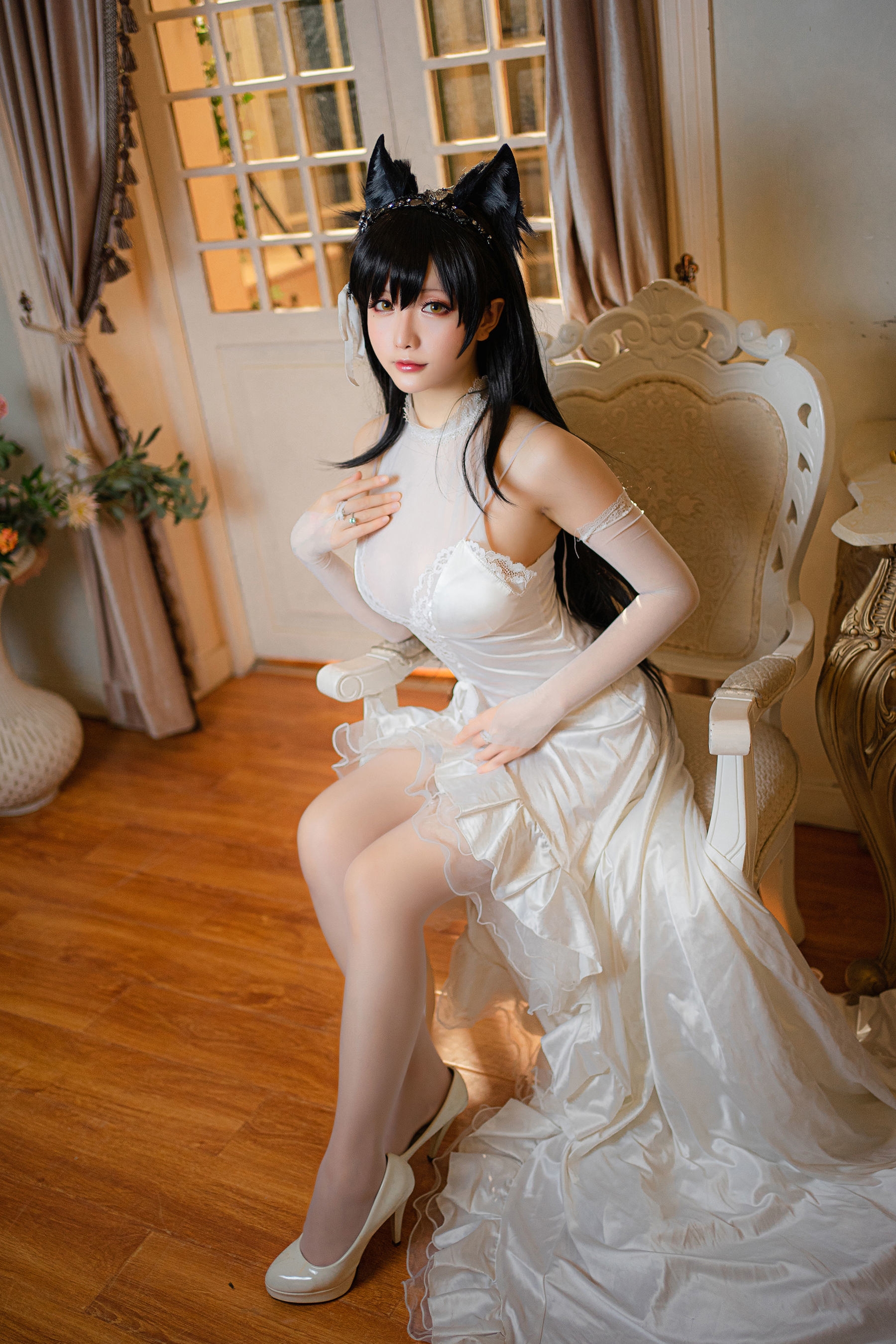 Cosplay] Coser Miss Xing zhi Chi Chi - Atago Wedding Dress