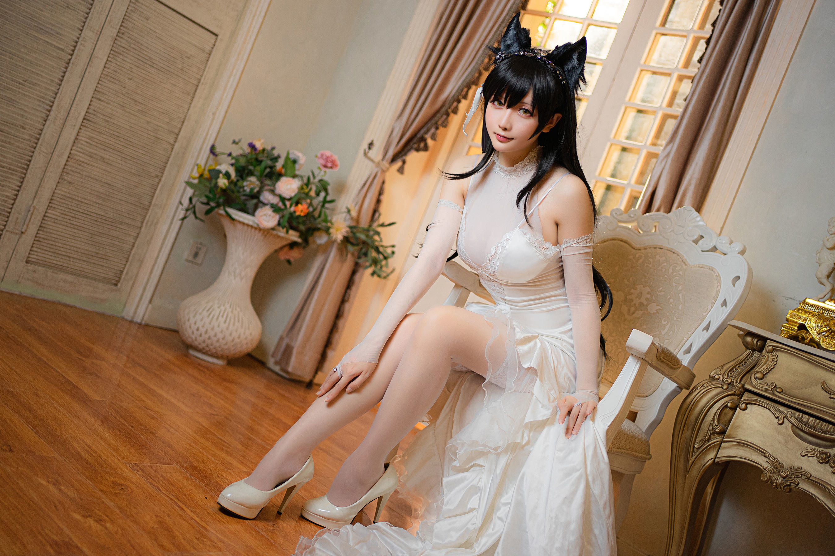Cosplay] Coser Miss Xing zhi Chi Chi - Atago Wedding Dress