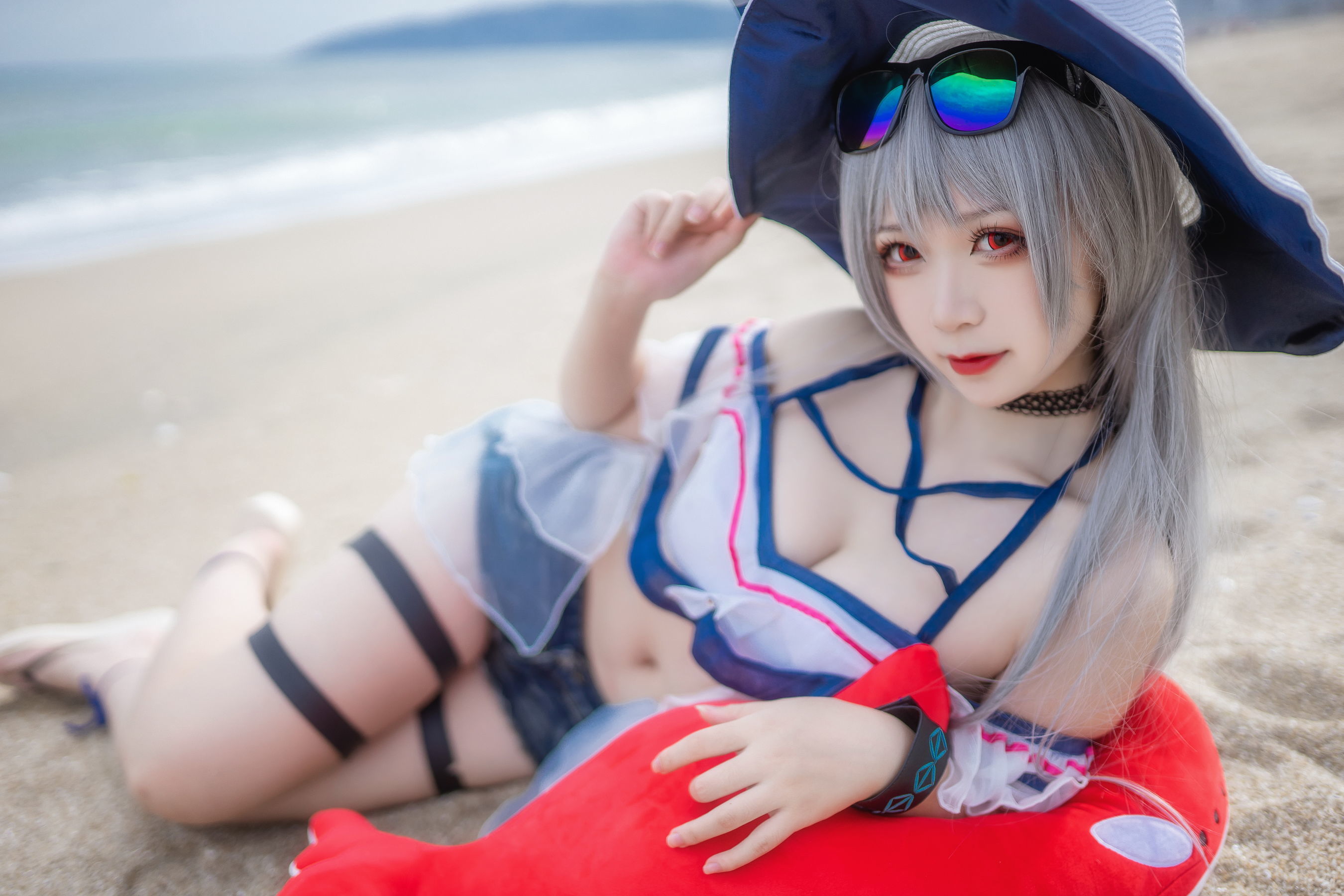 [Cosplay] 动漫博主樱落酱w - 斯卡蒂泳装
