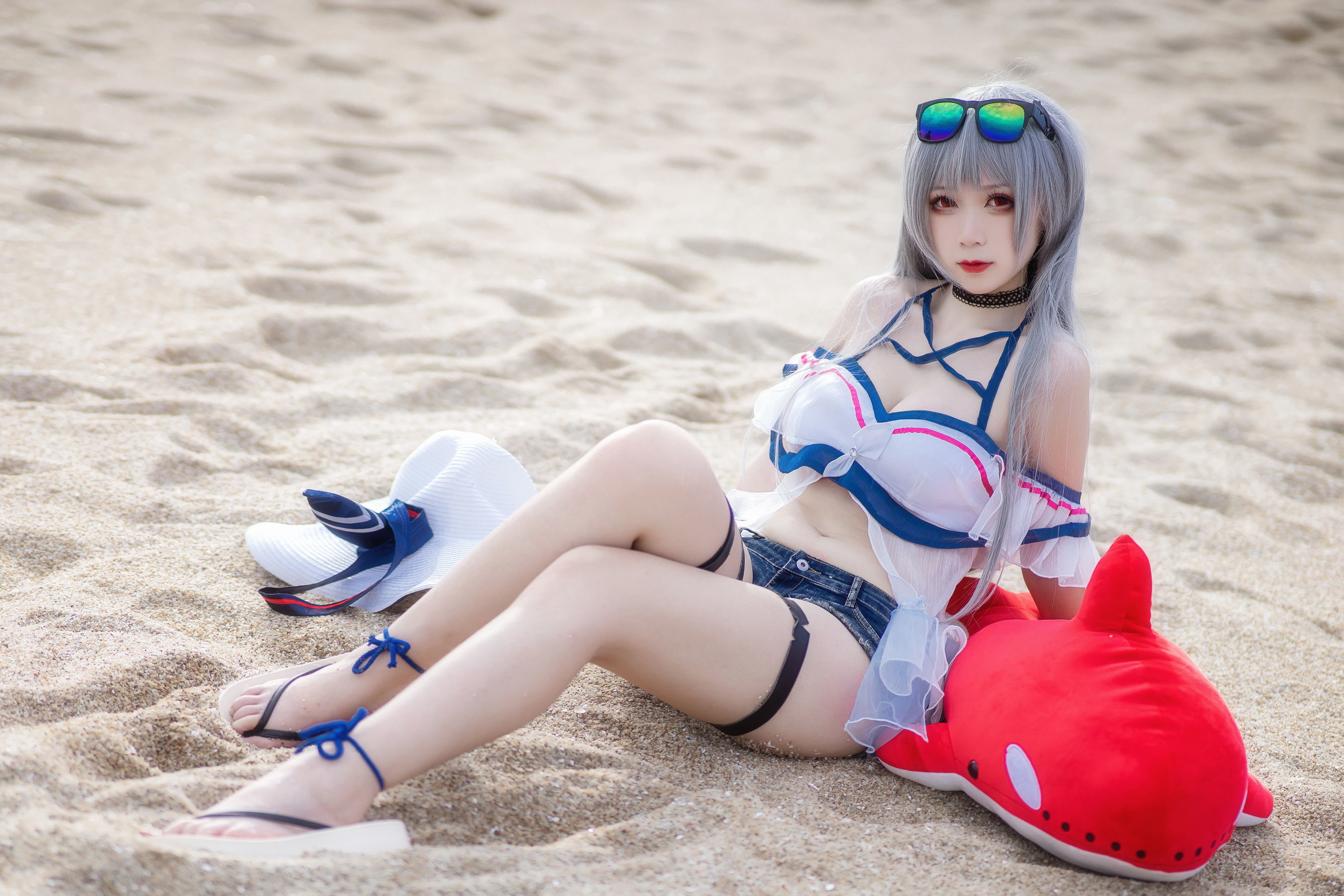コスプレ] アニメブロガー サクラロウチャンw - スカディ水着