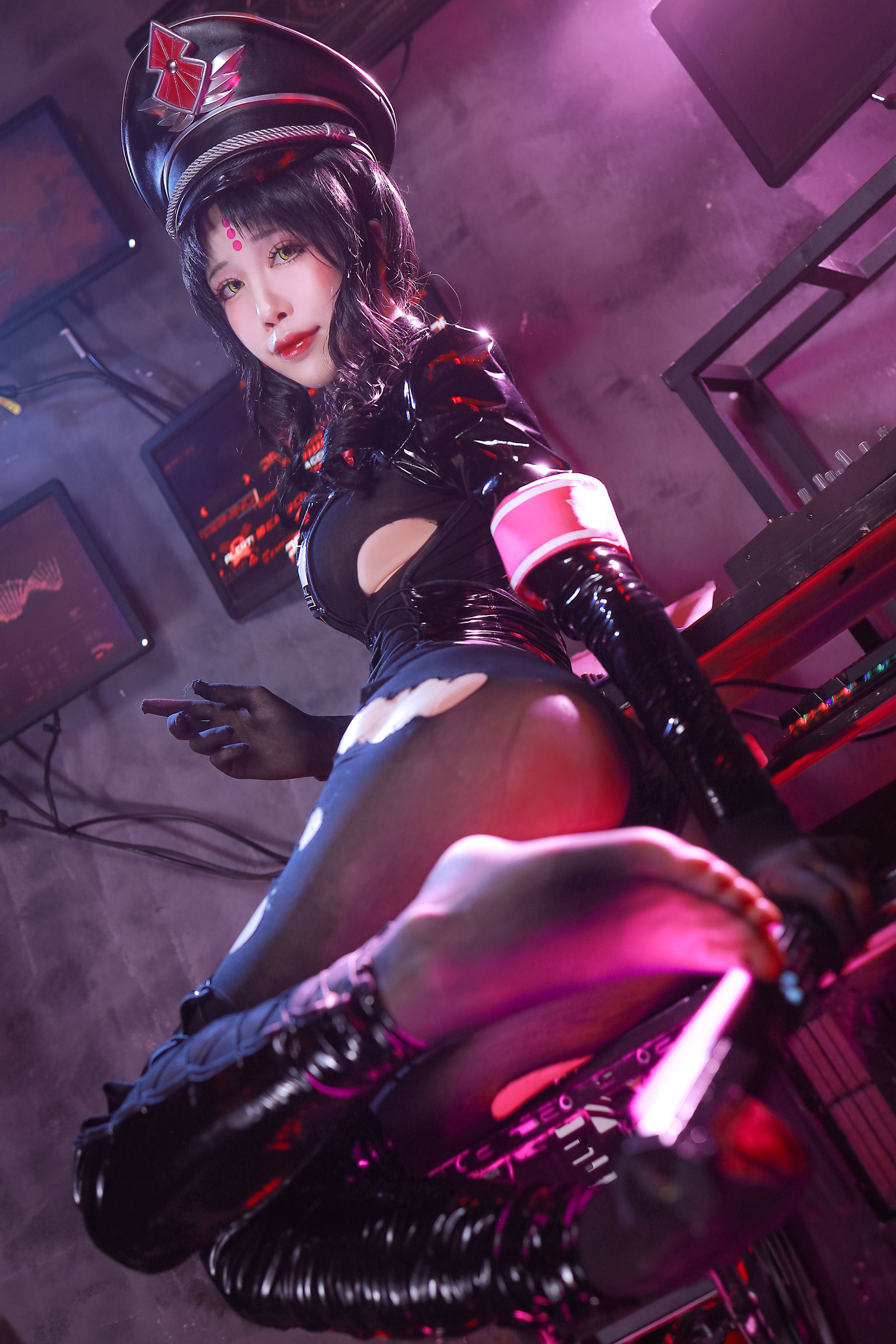 คอสเพลย์] บล็อกเกอร์อนิเมะ สุยเมี่ยวอากัว - ฆ่าชีวิตอินอิริโคโค เครื่องแบบตำรวจ