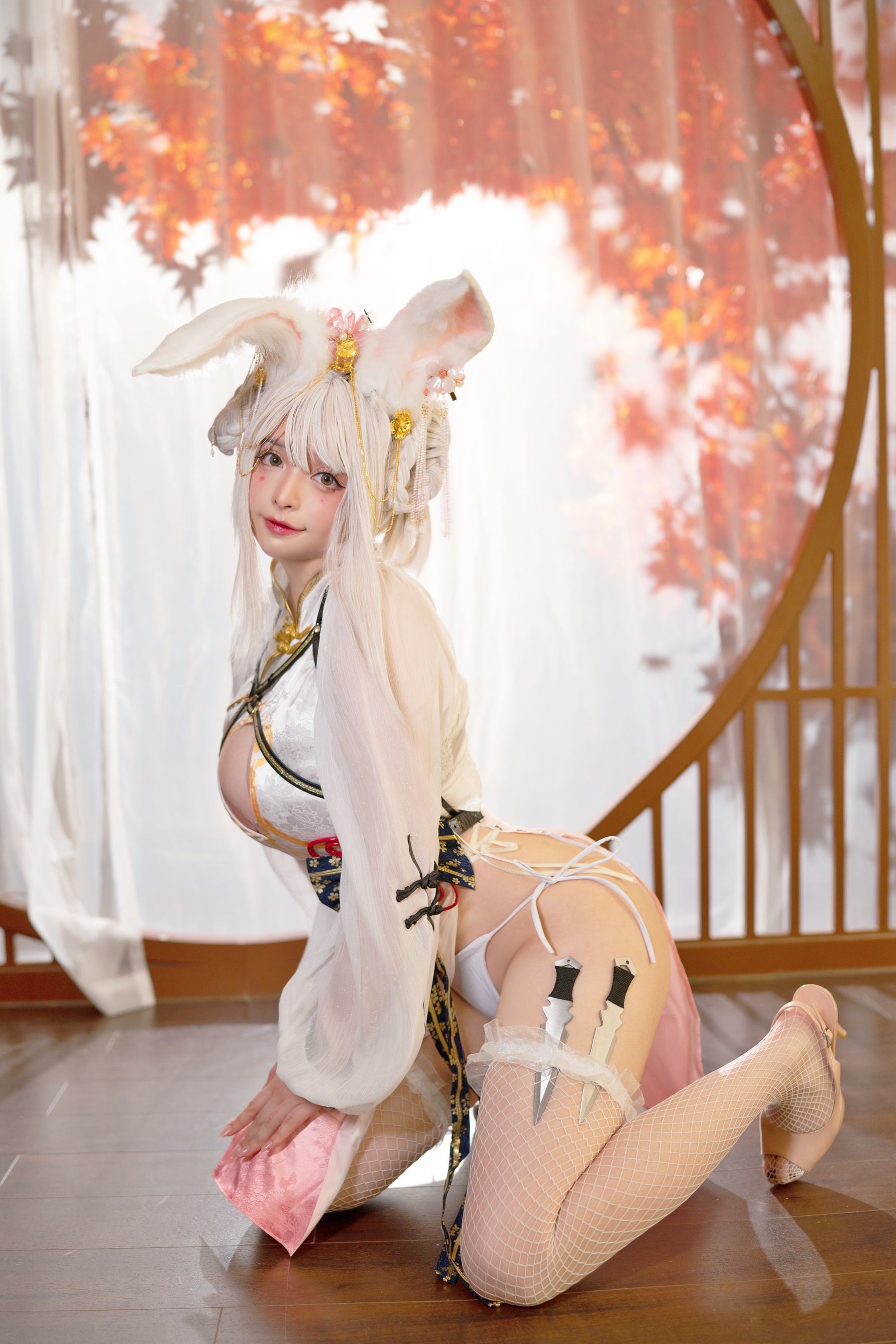 คอสเพลย์] นินจา阿寨寨 - เนื้อเนื้อกระต่ายขาวใหญ่