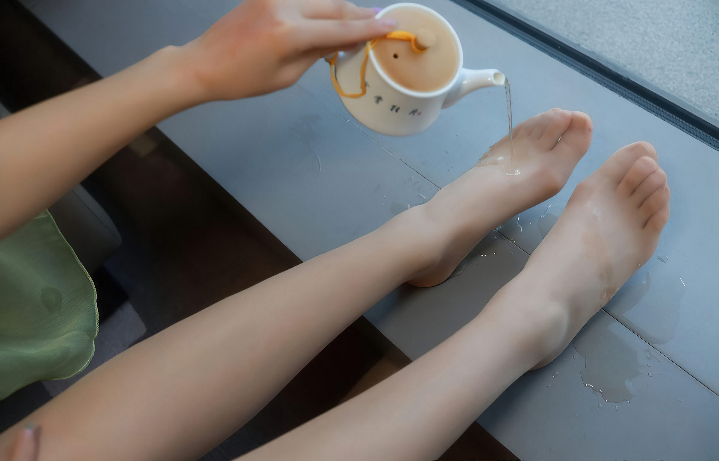 Xiao Xuan 2021 Premium Beautiful Legs Stockings Super Thin Flesh-Colored Stockings Ancient Style Beauty Uses Feet to Offer Tea to You