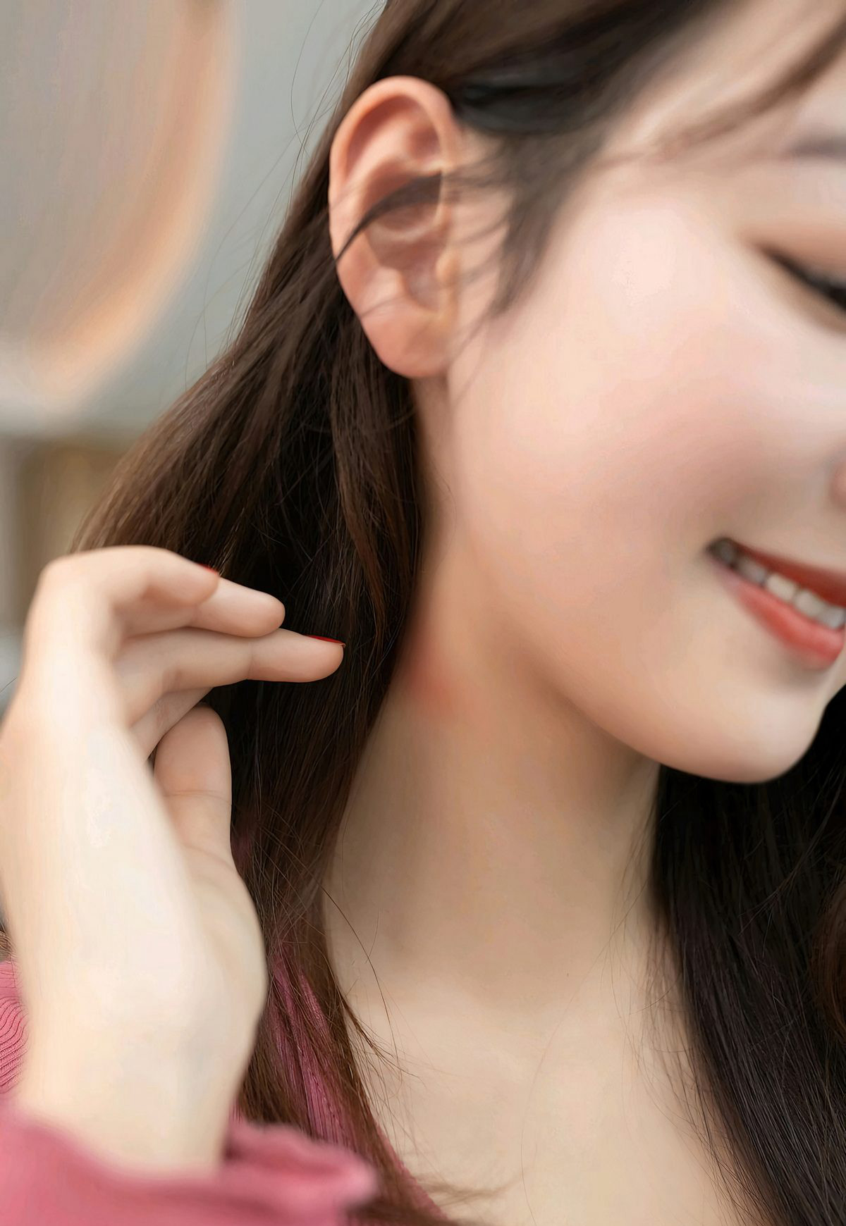 슈퍼 귀여운 미녀 섹시 비서 살색 스타킹 최고급 긴 다리 호텔에서의 요염한 자세
