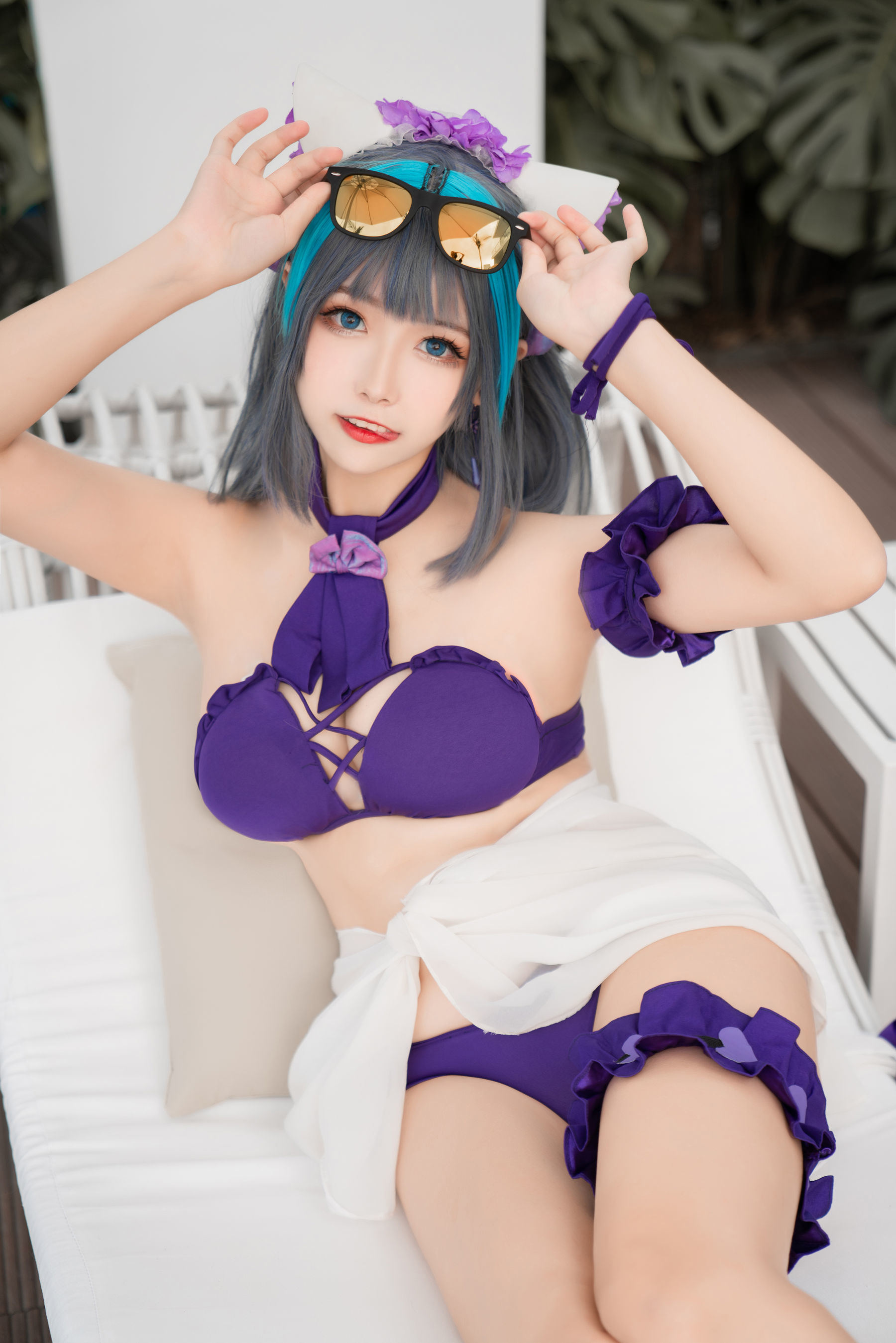 Cosplay Welfare] Weibo Girl Momoko Aoi - Cheshire Swimsuit
