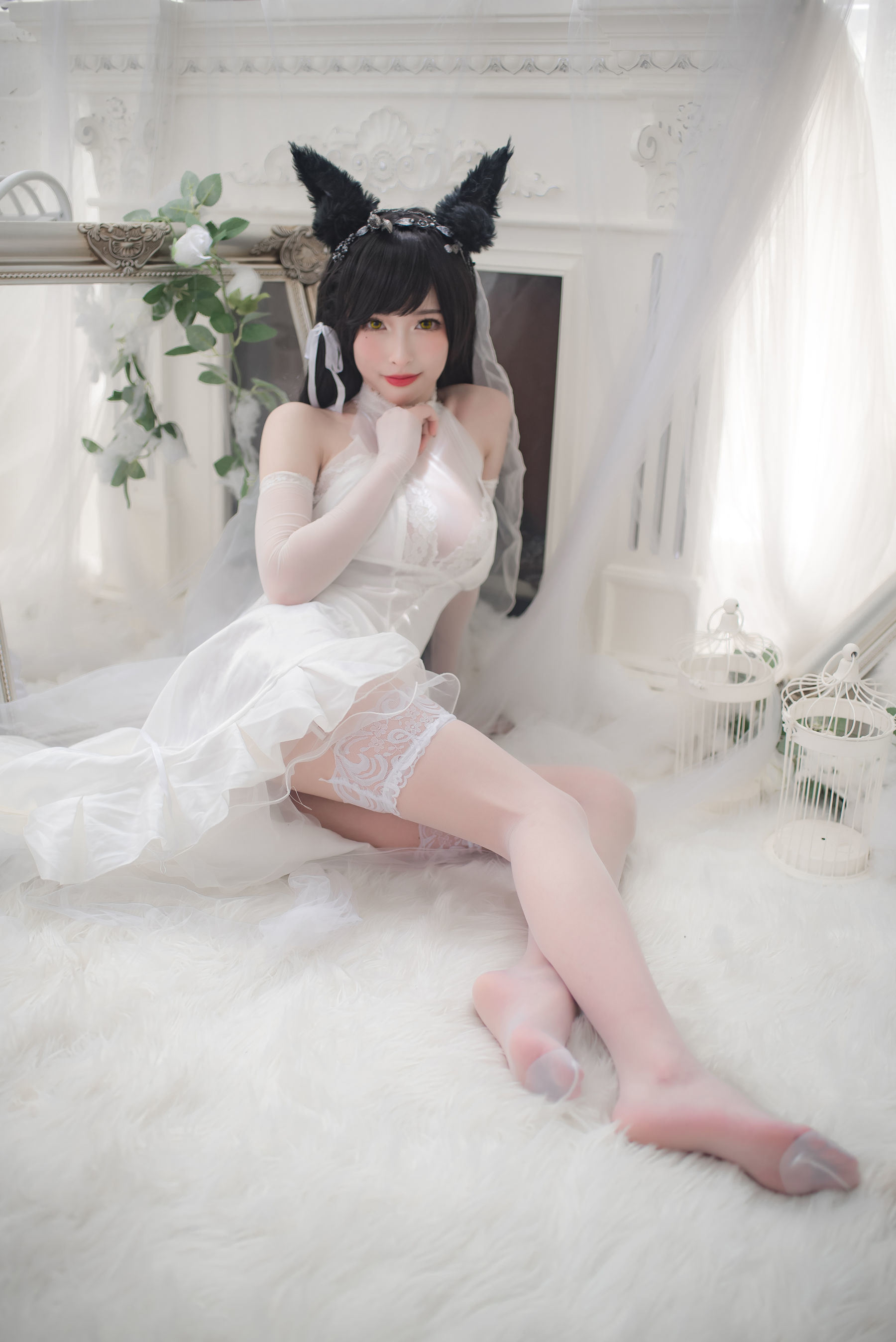 [COS福利] 尤物清水由乃 - 爱宕婚纱