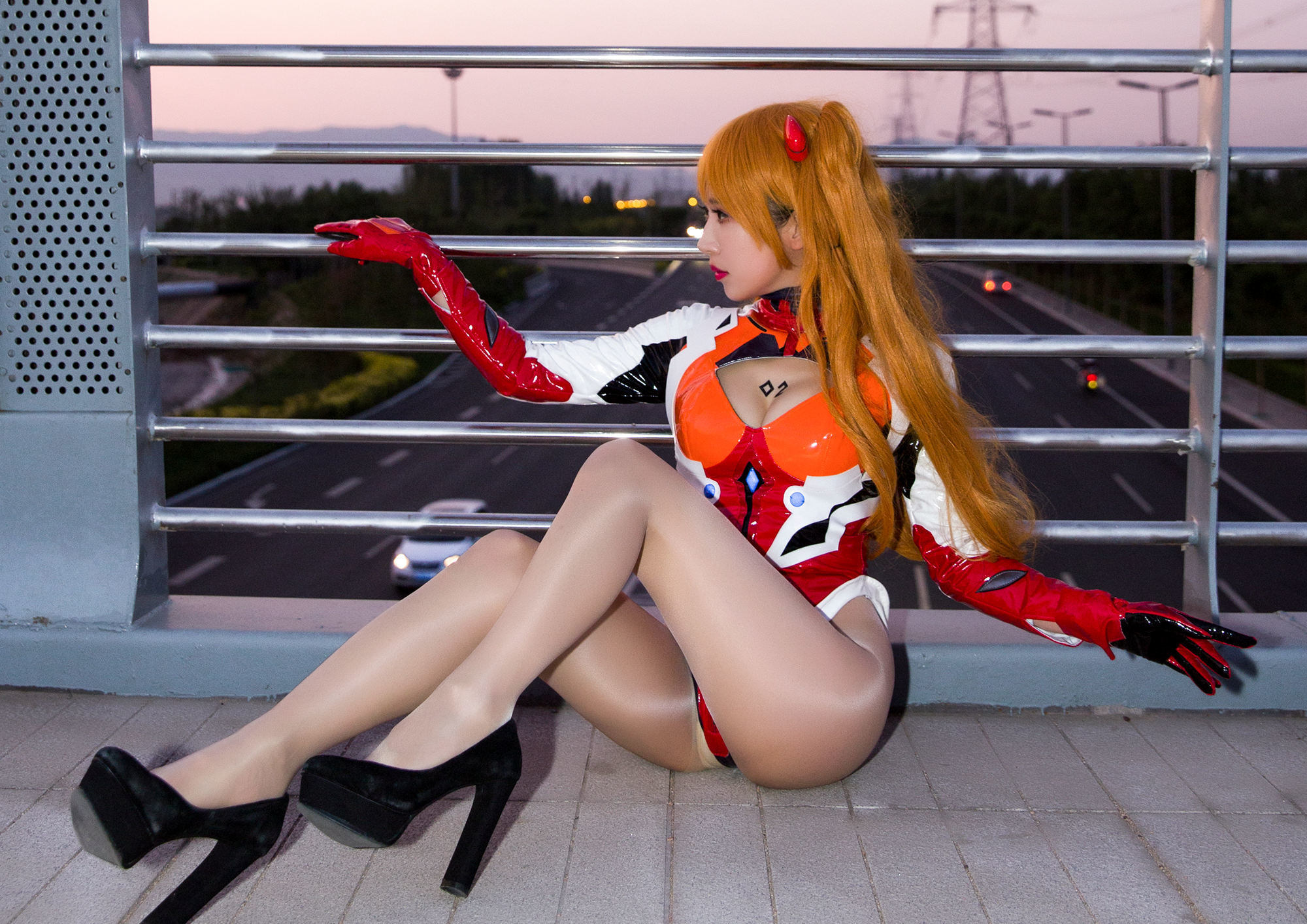 Phúc lợi COS] Chủ播 Douyu Little Witch Luna - Asuka Phiên bản dầu bóng