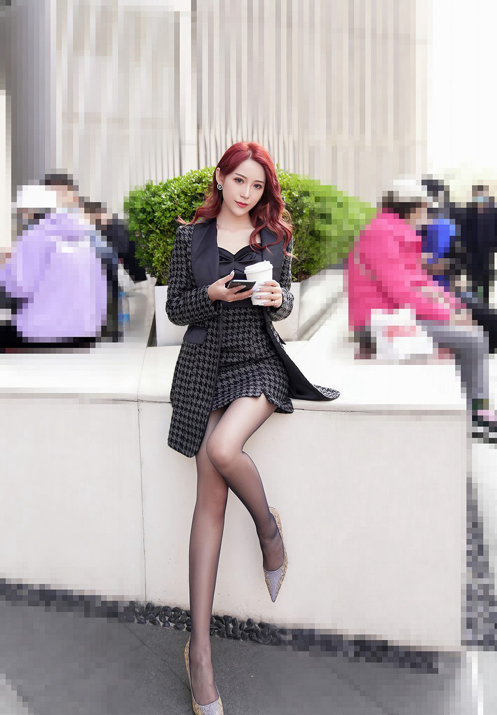 周慕汐 2021 セクシー制服秘書 ハイヒールで黒ストッキングを脱ぐ プロット セクシー写真