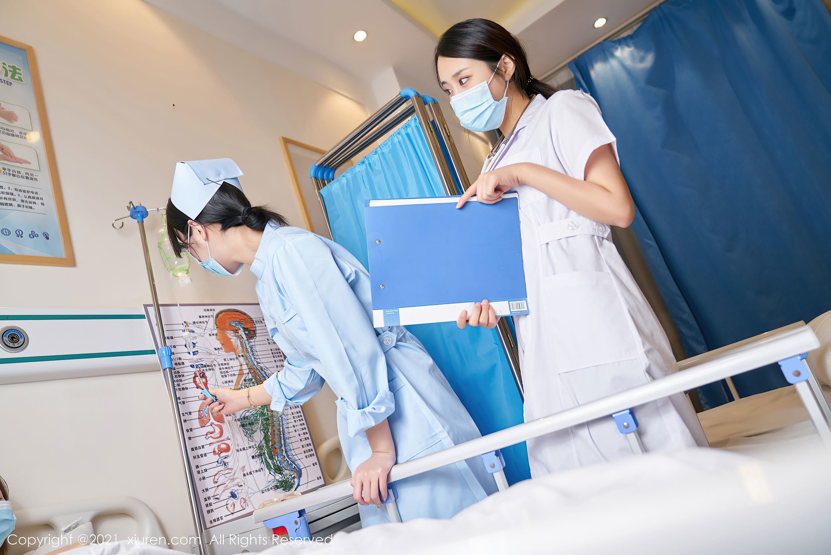 秀人XIUREN] Số 3060 Cửu Nguyệt Sinh và Lâm Tử Hân Freya