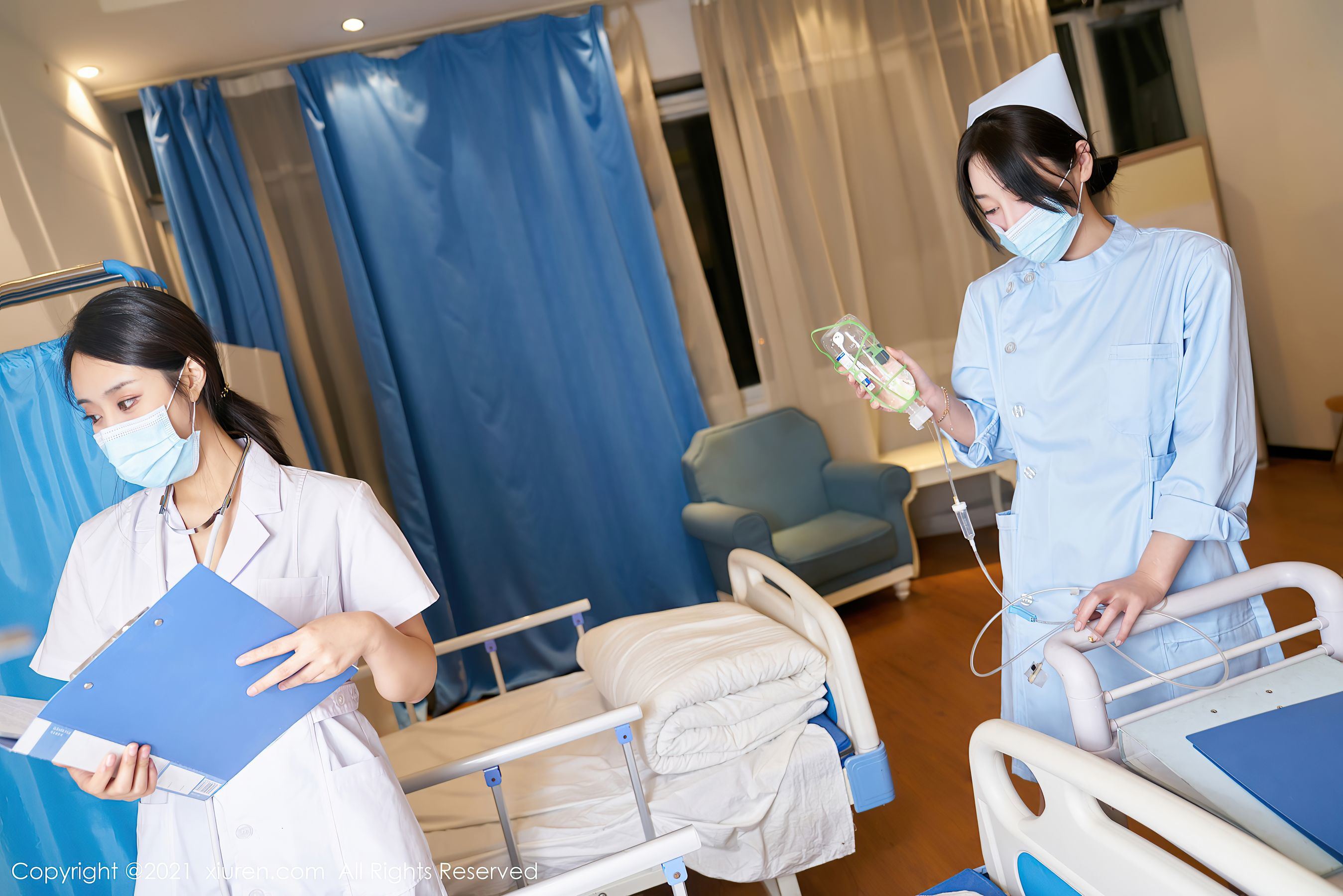 秀人XIUREN] Số 3060 Cửu Nguyệt Sinh và Lâm Tử Hân Freya