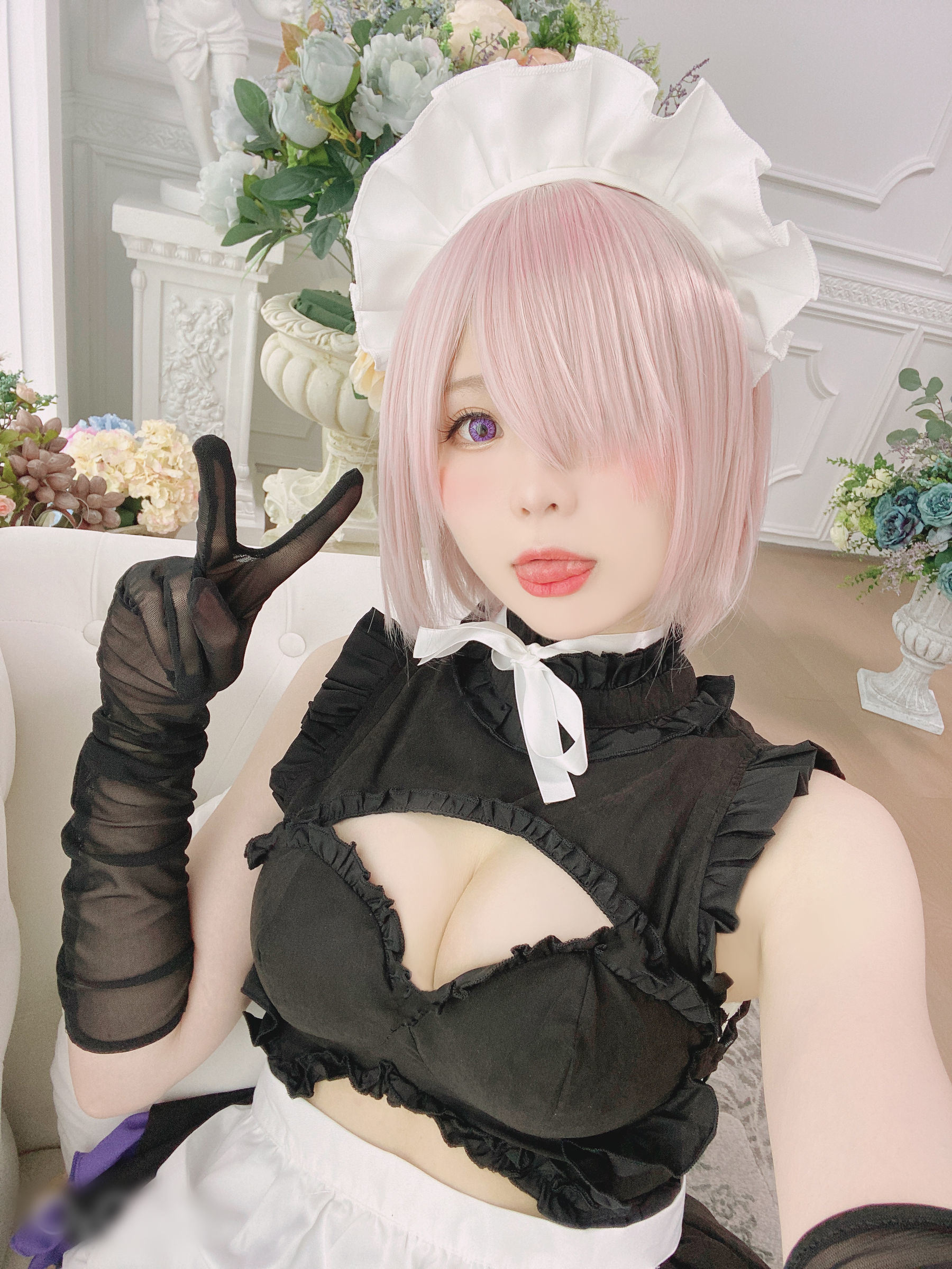 コスプレ福利] ウェイボーの妹紙 霜月シーモ - マシュメイド