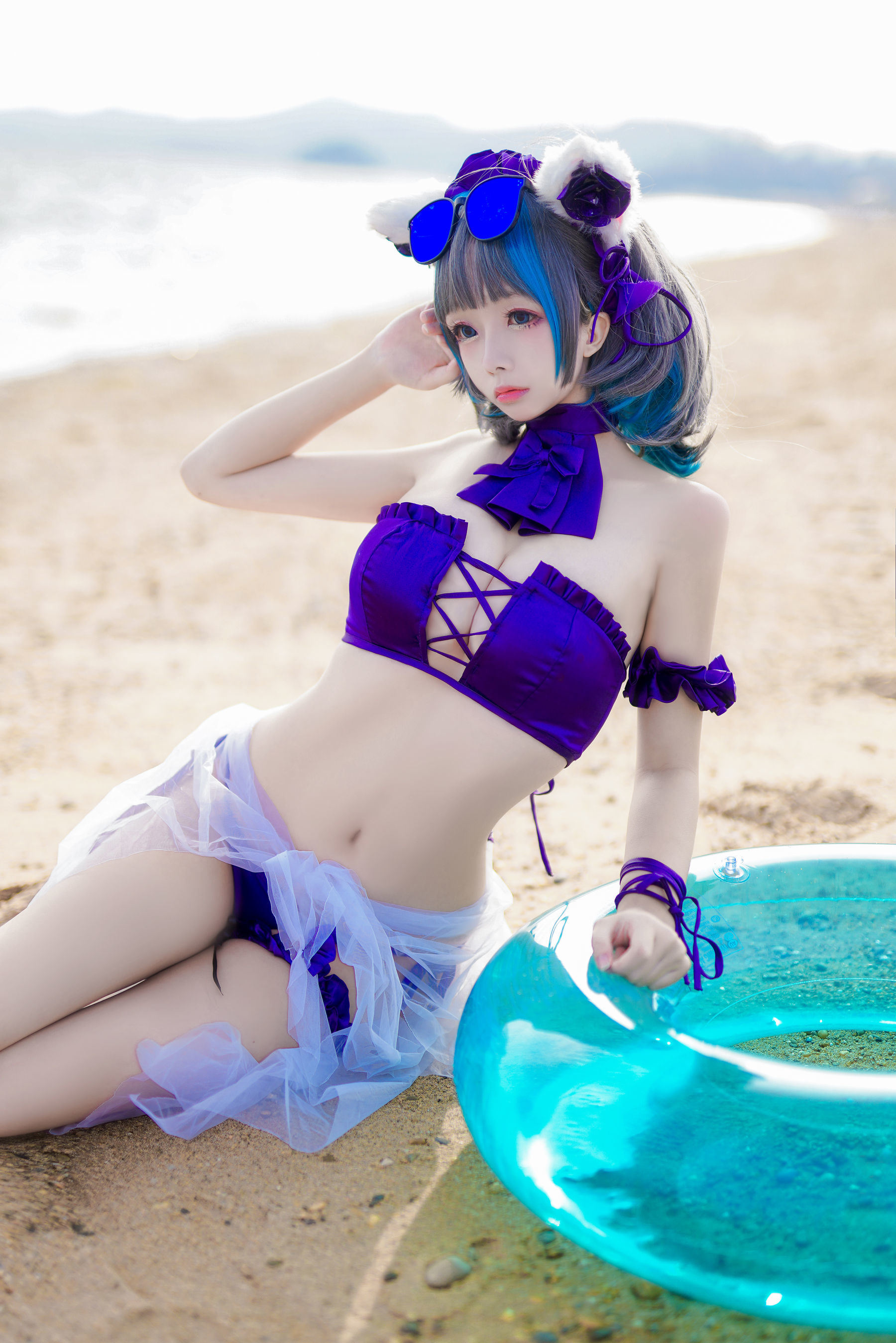 COS福利] Cosplay日奈嬌 - 柴郡貓泳裝