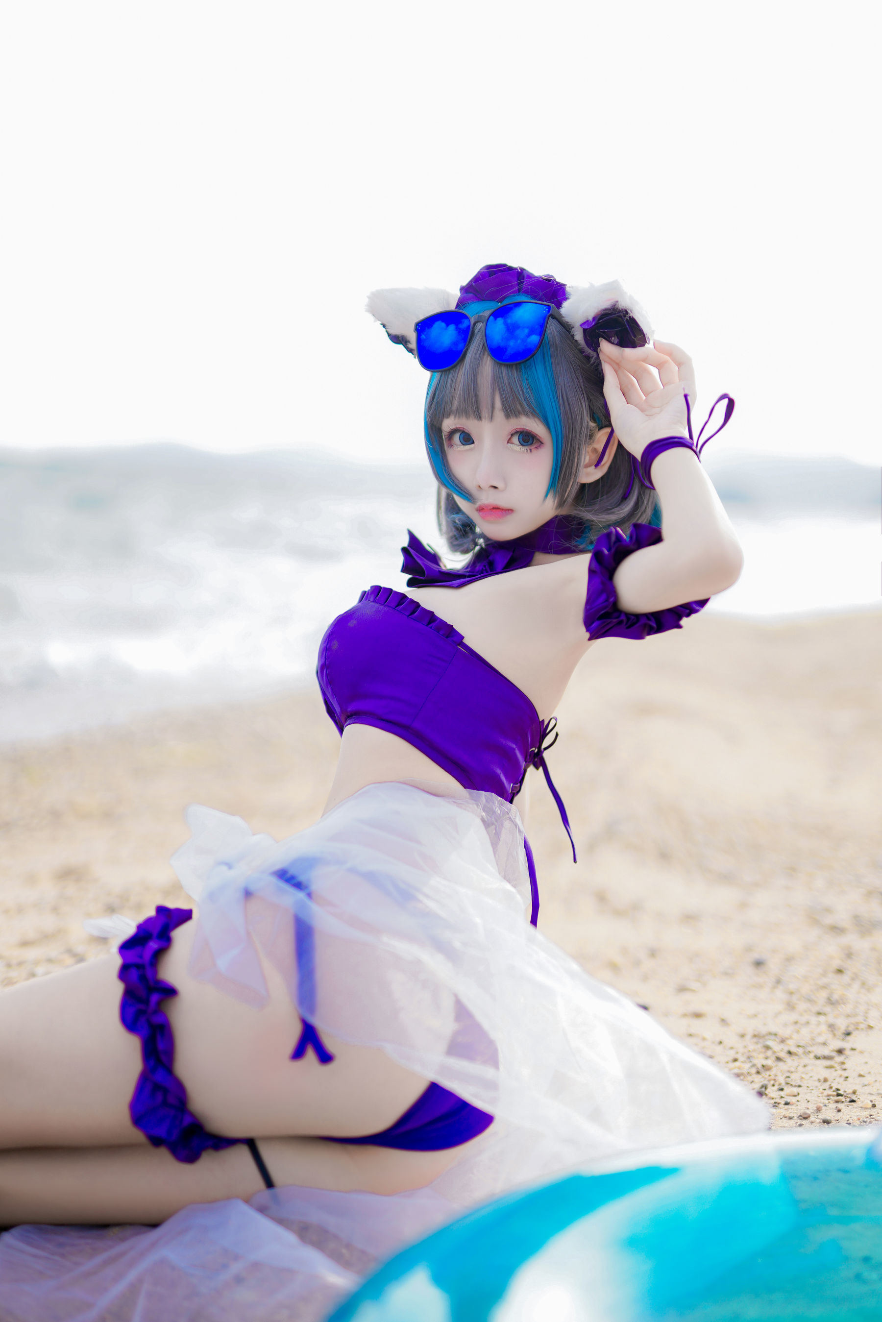 COS福利] Cosplay日奈嬌 - 柴郡貓泳裝