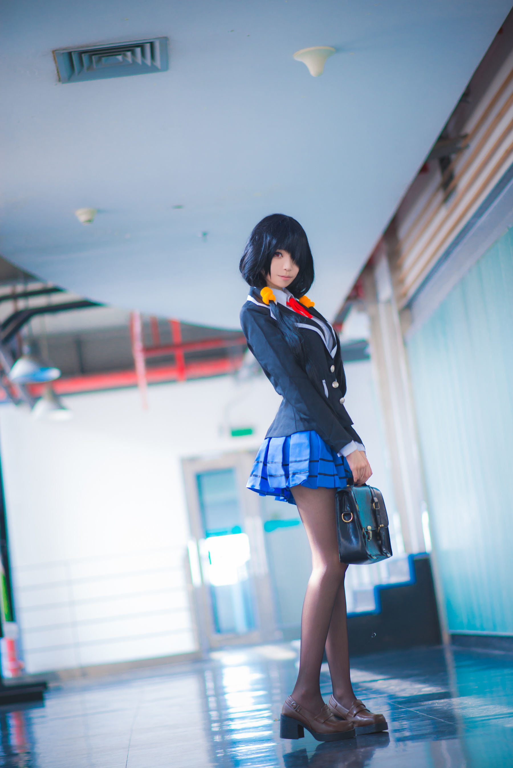 COS Phúc lợi] Coser Chân dài Thanh Thanh Tử Js - Kurumi Trang phục trường học